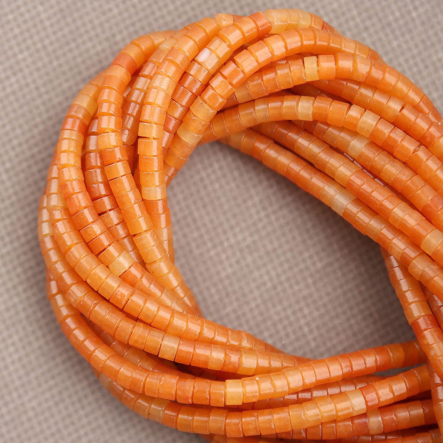 150PCs Natural Red Aventurine Spacer Beads, Loose Semi Precious Flat Round Gemstone Heishi Disc Stone Beads for Beading Jewelry Making 4mm*2mm 38cm