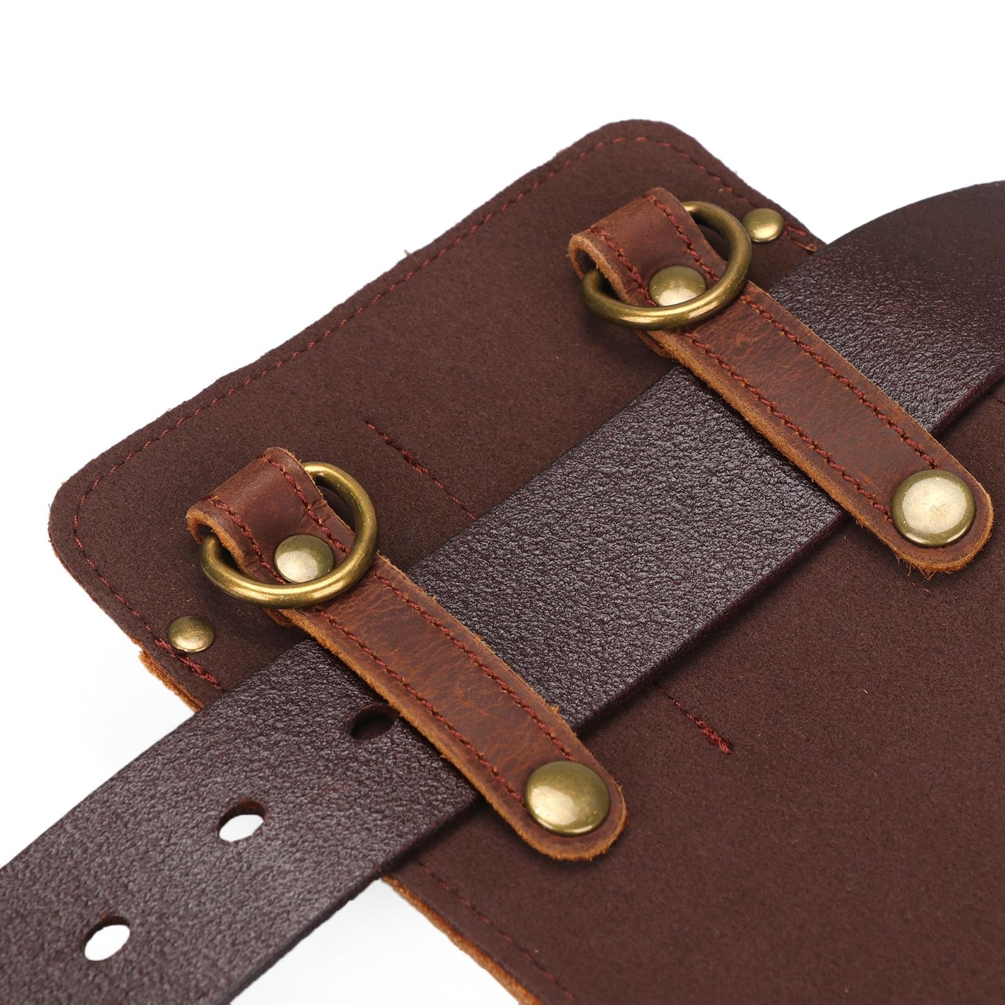 Tourbon Leather Florist Tool Waist Pouch Belt Garden Shoulder Crossbody Tools Bag Gardening Pruning Shears Holder Organizer Kit 4 Pockets (Brown)