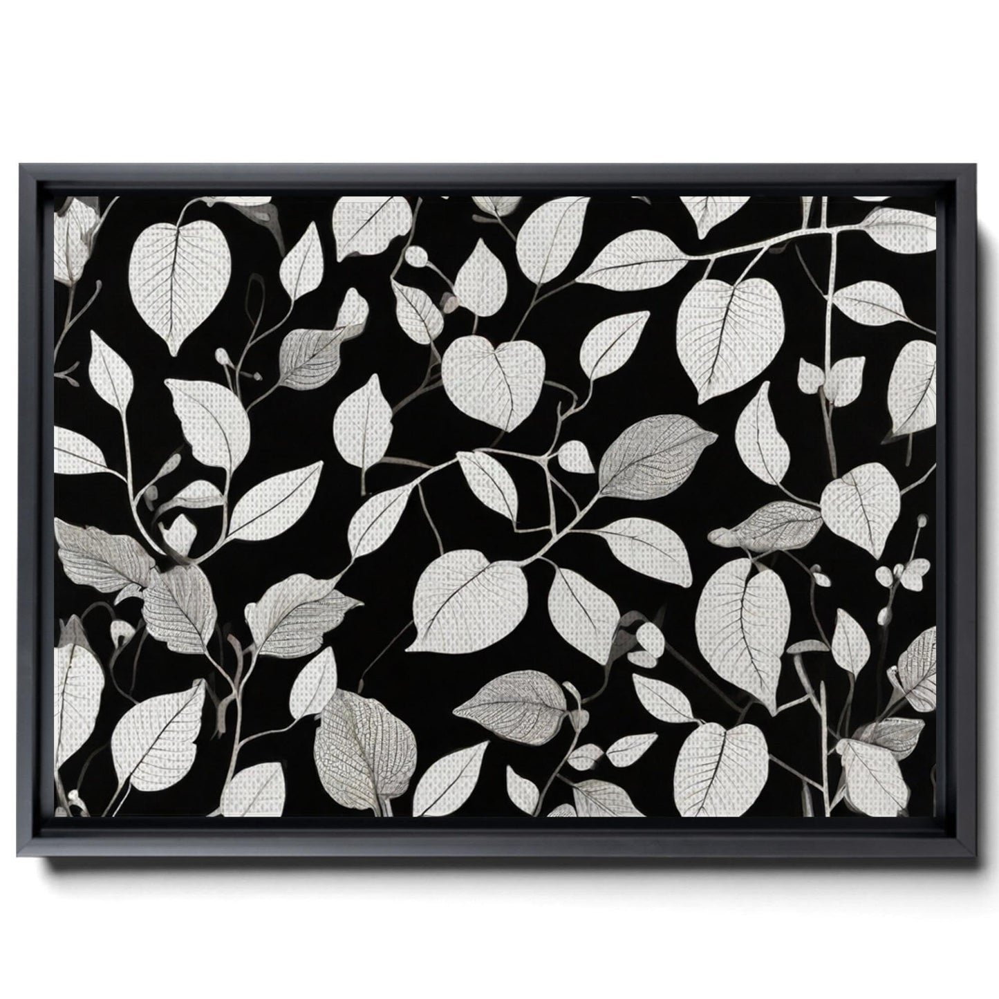 Canvas Print Scandinavian Folk Art Black and Beige Abstract Botanical Wall Art for Scandinavian Home Decor Decor Canvas, Decor