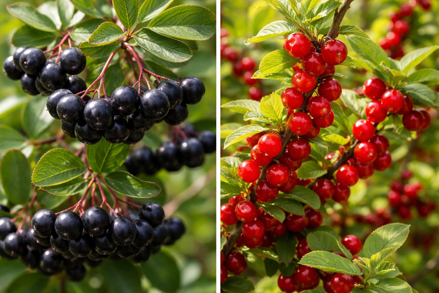 Black Chokeberry & Nanking Cherry Seed Pack (10 Seeds of Each) – Hardy Fruit Shrubs for Planting – High-Antioxidant Berries – Cold Tolerant – Non-GMO Garden Seeds