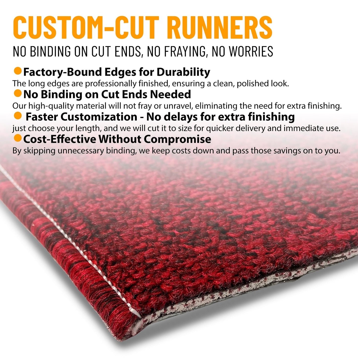 Ottomanson 2'7" x 3' Ultra-Thin Entryway Rug - Durable Non-Slip Mat for High-Traffic Areas - Fits Under Doors for Easy Entry - Ideal for Front Door, Hallway, Kitchen, Bathroom & Mudroom, Red