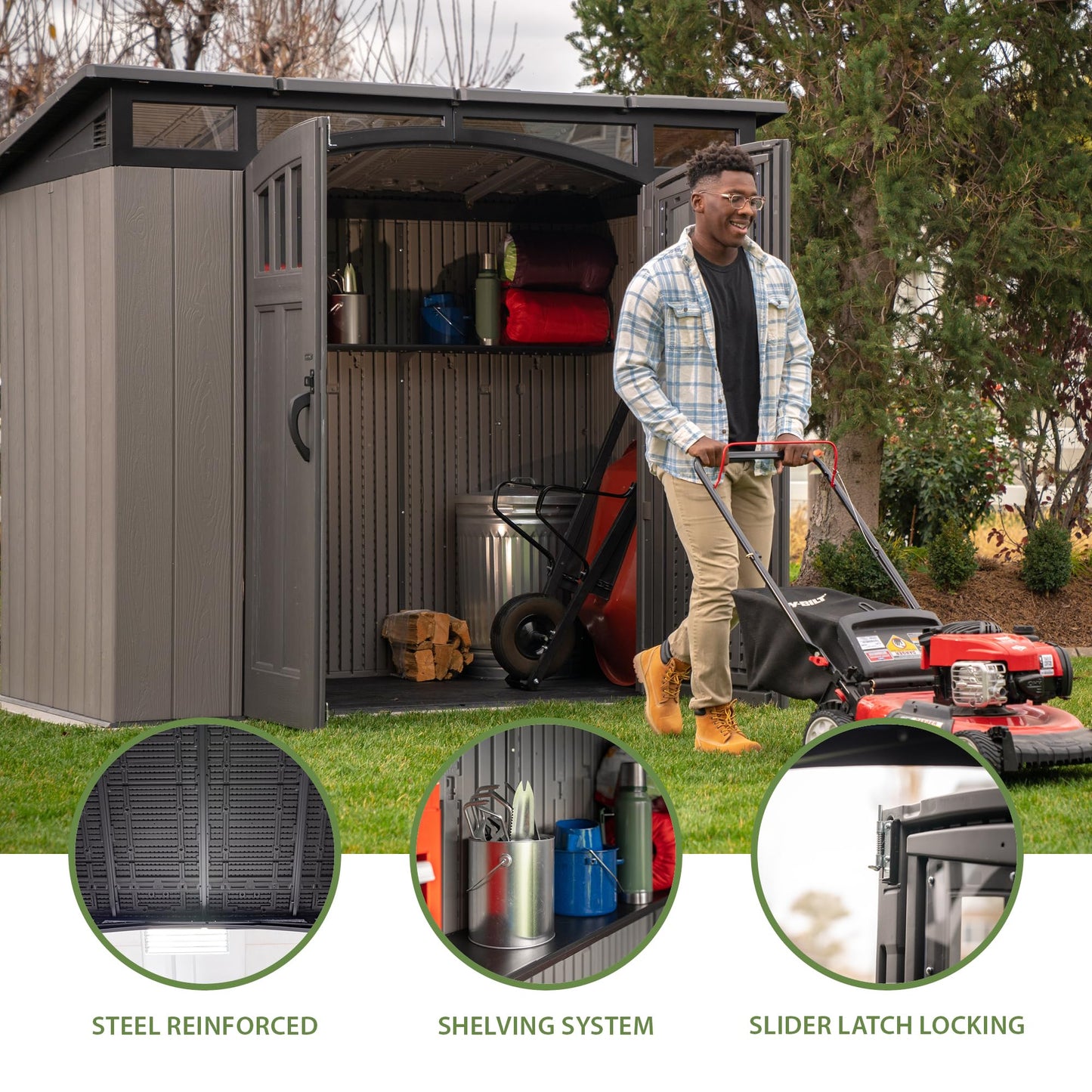 LIFETIME 8 x 5 Ft. Modern Outdoor Storage Shed