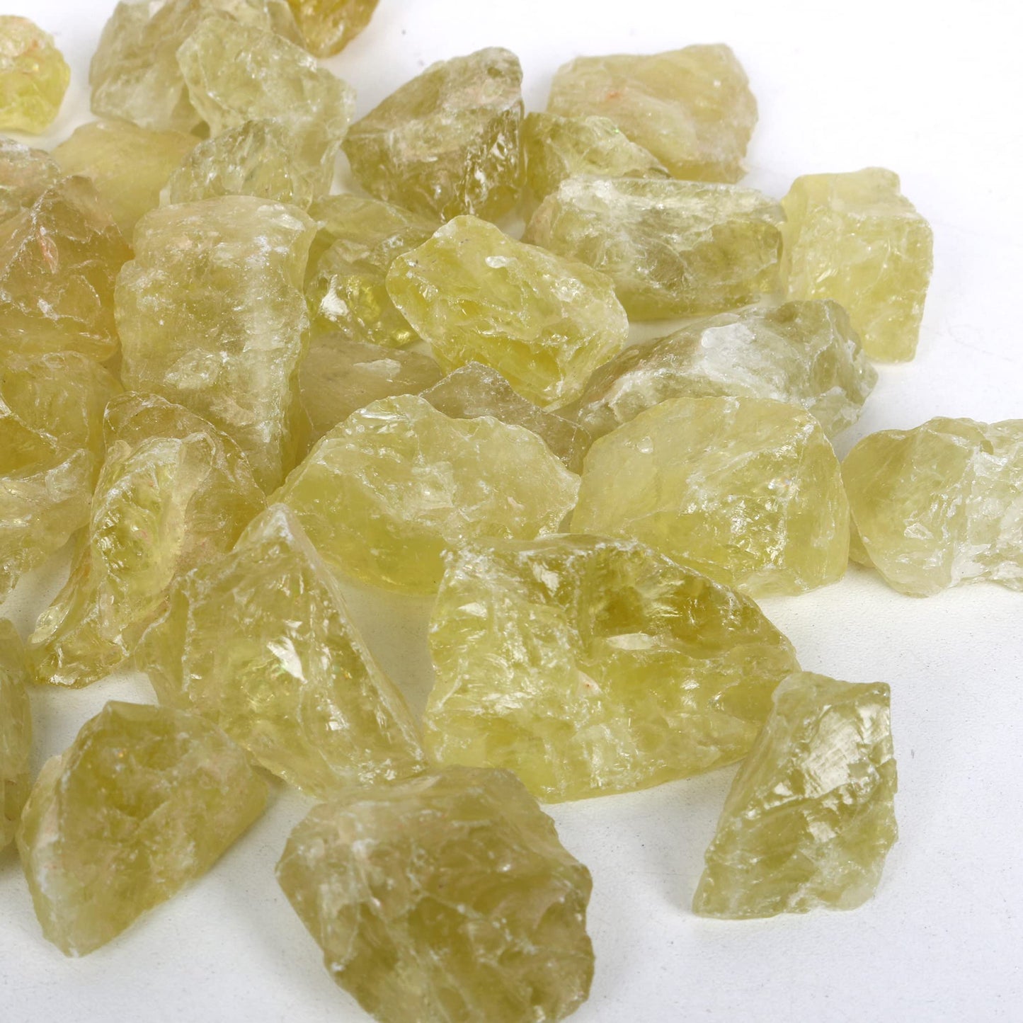REAL-GEMS Natural Raw Healing Crystals Rough Stones for Tumbling, Cabbing, Polishing, Wire Wrapping, Wicca & Reiki Crystal Healing, Mix Gemstones,7 Chakra (Lemon Topaz)