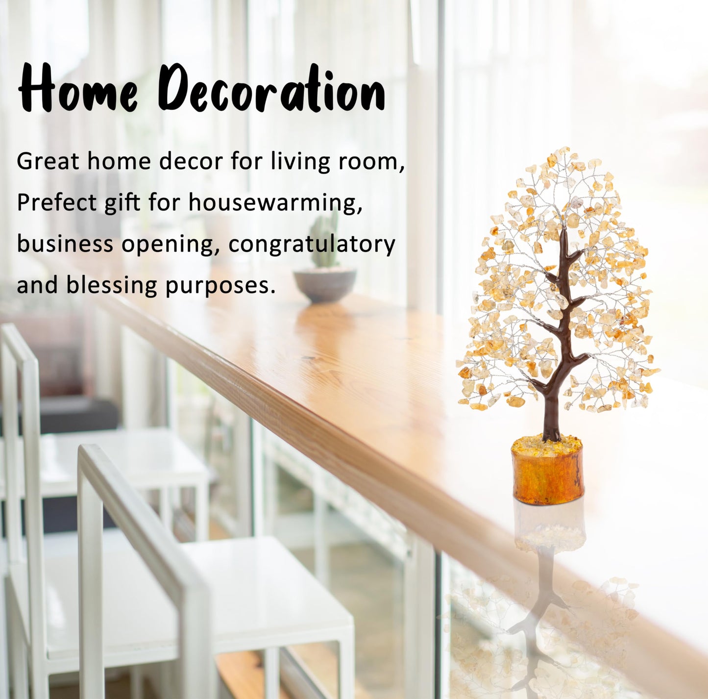 Crocon® Citrine Birthday Gifts for Women, Men & Friends | Tree of Life Crystals and Healing Stones, Home & Office Decor, Gemstones Money Tree, Women Gift Ideas | House Warming Gifts New Home for Mom