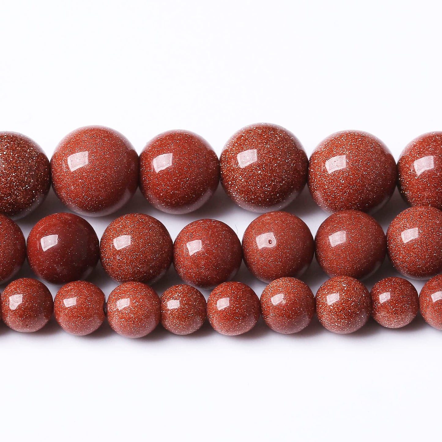 60PCS 6MM Natural Gold Sand Stone Beads Energy Healing Beads for DIY Jewelry Bracelet Necklace Making for Jewelry Making15Inch