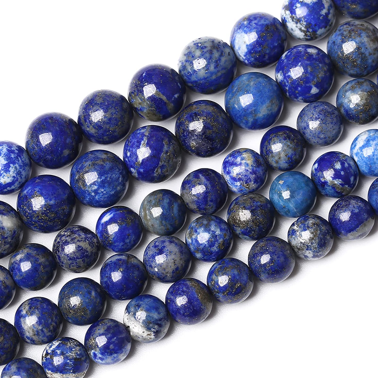 60PCS 6mm Natural Lapis Lazuli Gemstone Blue Stone Round Loose Spacer Beads for Jewelry Making DIY Bracelet Necklace 15 Inch,Energy Stone Healing Power (6mm, Lapis Lazuli)
