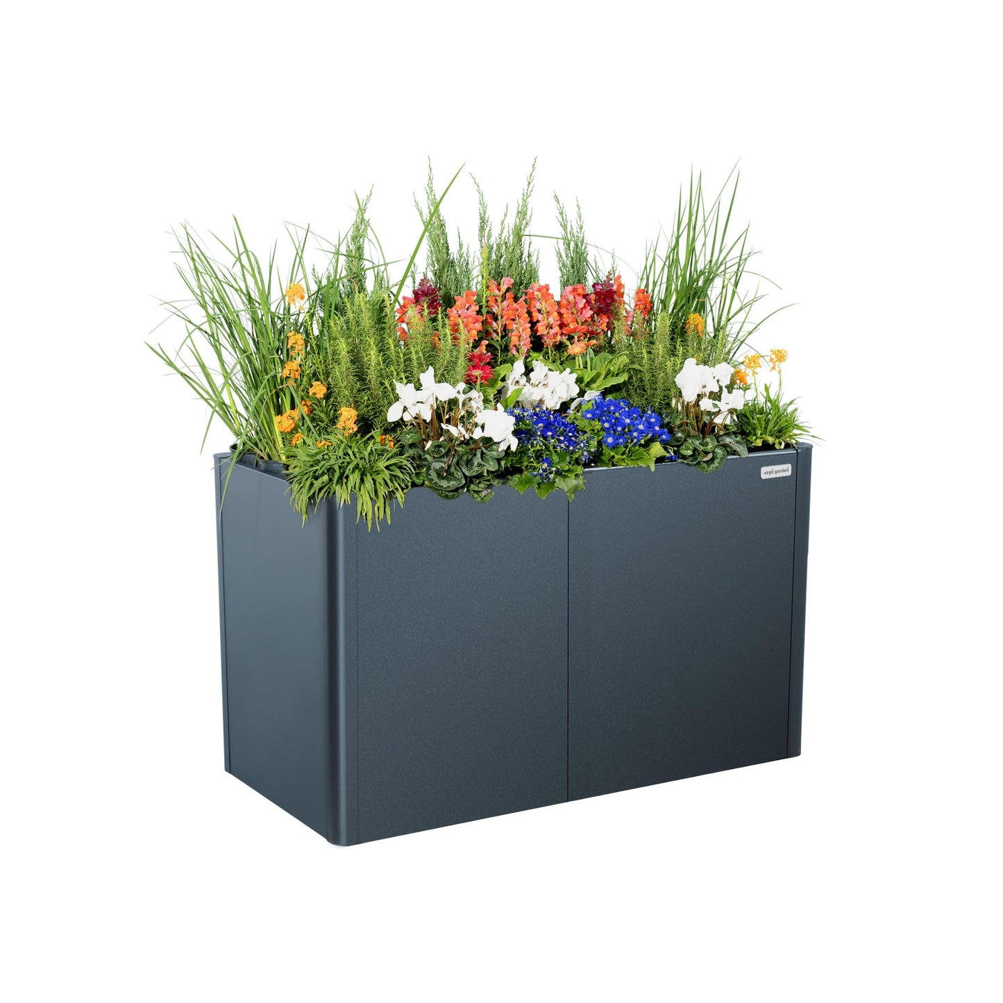 Vego garden 32" Extra Tall Raised Garden Bed, 27" x 53" Modern Raised Garden Beds Kit, Metal Planter Box for Vegetables Flowers Fruits, Midnight Blue