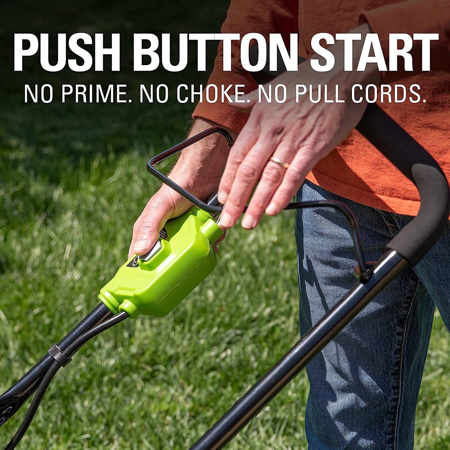 Greenworks 48V (2 x 24V) 17" Brushless Cordless Lawn Mower + 24V Drill / Driver, (2) 4.0Ah USB Batteries (USB Hub) and Dual Port Rapid Charger Included