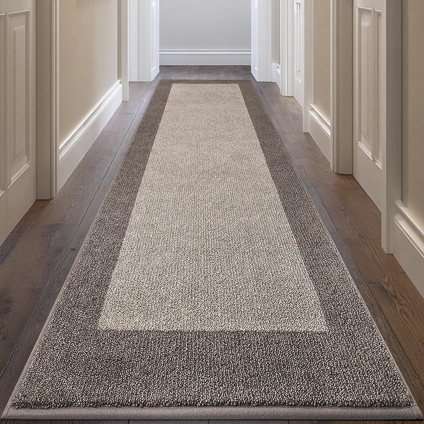 DOMUSTEX Machine Washable Kitchen Rug 32" x 84", Non Slip Kitchen Mat for Floor, Absorbent Entrance Runner Rug for Bedroom, Hallway, Bathroom, Door (Roll Packing)