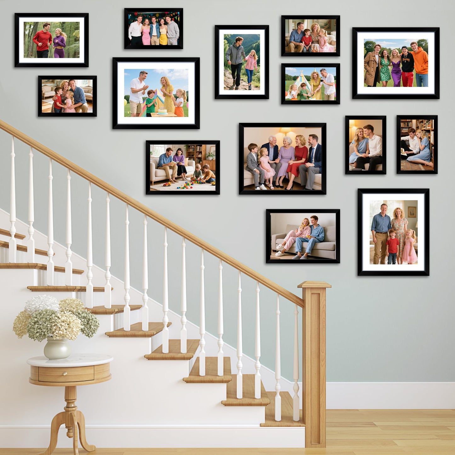 HOMERHYME 4x6 Picture Frames 2 Pack, 4 by 6 Black Photo Frame for Wall or Tabletop Display, Lightweight Poster Frame with HD Plexiglass, Horizontal or Vertical for Graduation Office Wall Home Decor
