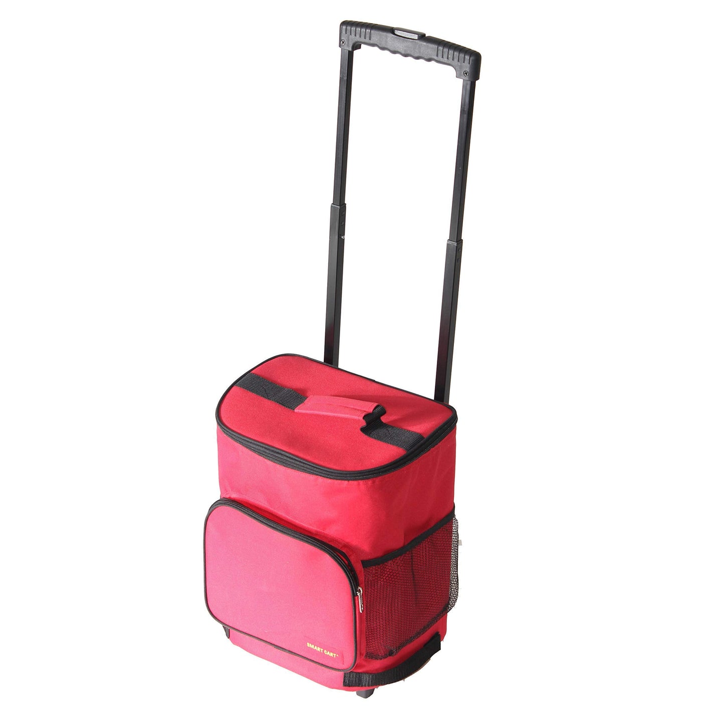 dbest products Ultra Compact Cooler Smart Cart, Red Insulated Collapsible Rolling Tailgate BBQ Beach Summer