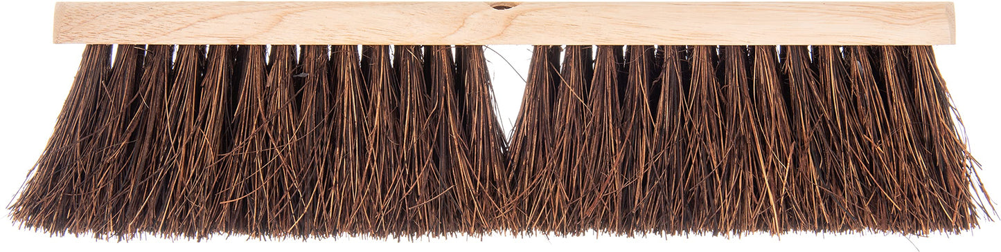 SPARTA Flo-Pac Garage Sweep with Palmyra Bristles, Heavy Duty Broom Head for Indoor and Outdoor Use on Rough Surfaces, 18" Long, 1 Count, Natural