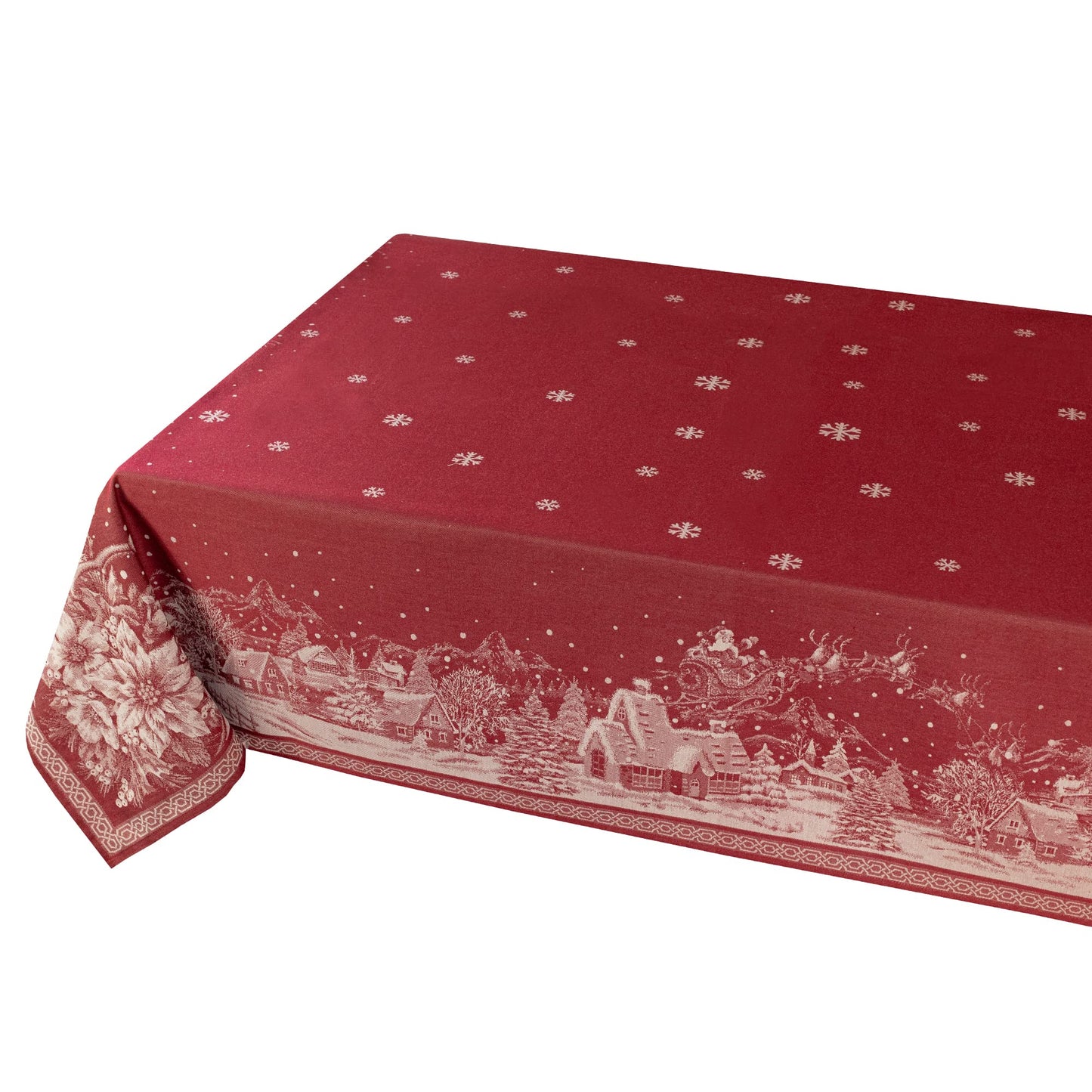 Benson Mills Engineered Jacquard Heavyweight Fabric Table Cloth, Holiday, Winter, and Christmas Tablecloth (Christmas Story, 60" x 120" Rectangular)