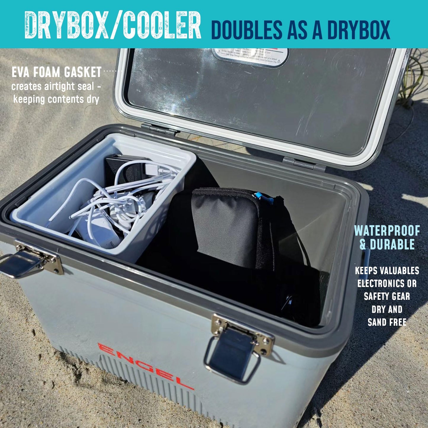 Engel UC30 30qt Leak-Proof, Air Tight, Drybox Cooler and Hard Shell Lunchbox for Men and Women in Camo