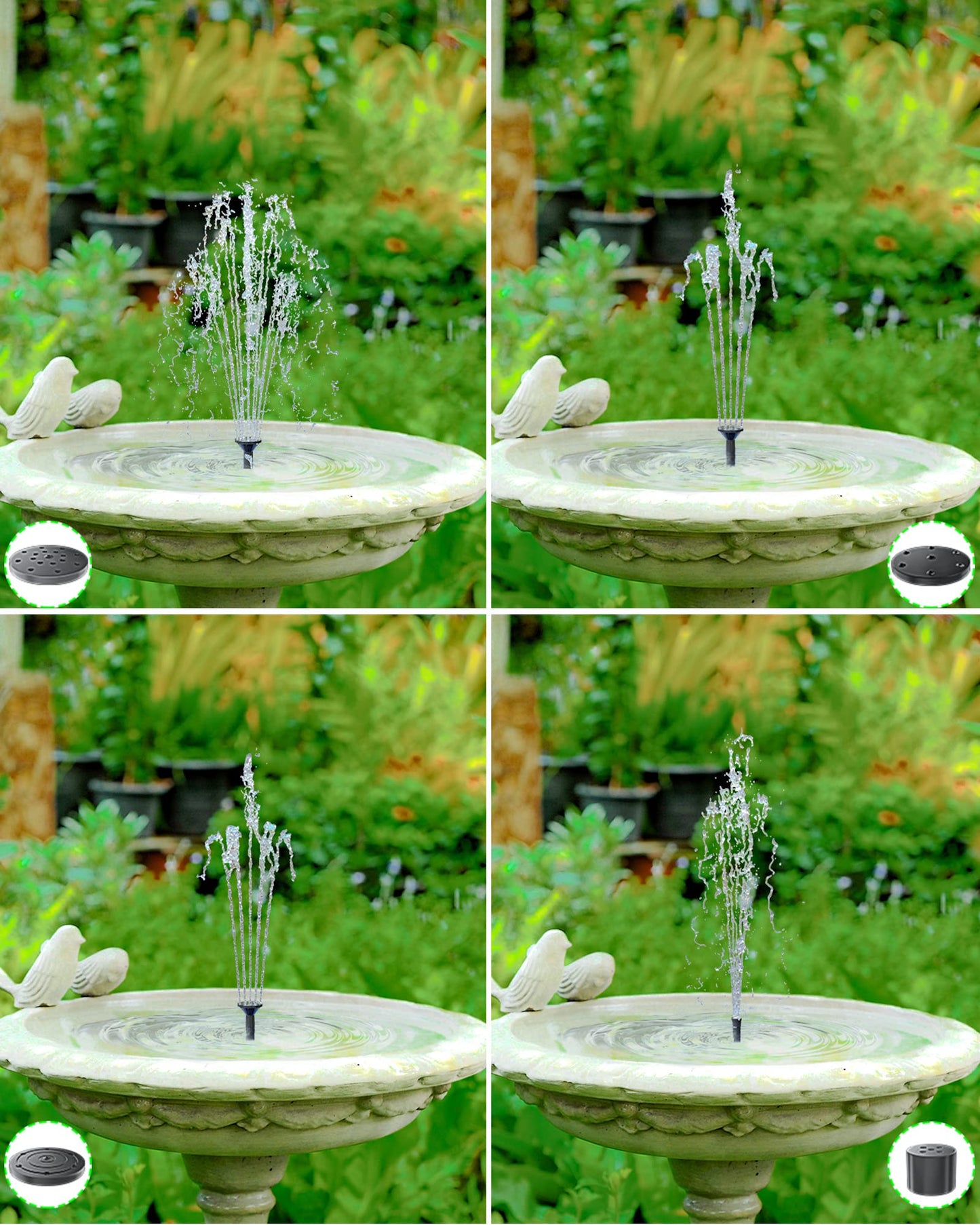 Biling Solar Water Fountain Pump, Solar Bird Bath, Outdoor with Tubing, Solar Powered Fountain Pump for Pond BirdBath, Garden, Pool, Fish Tank,Backyard
