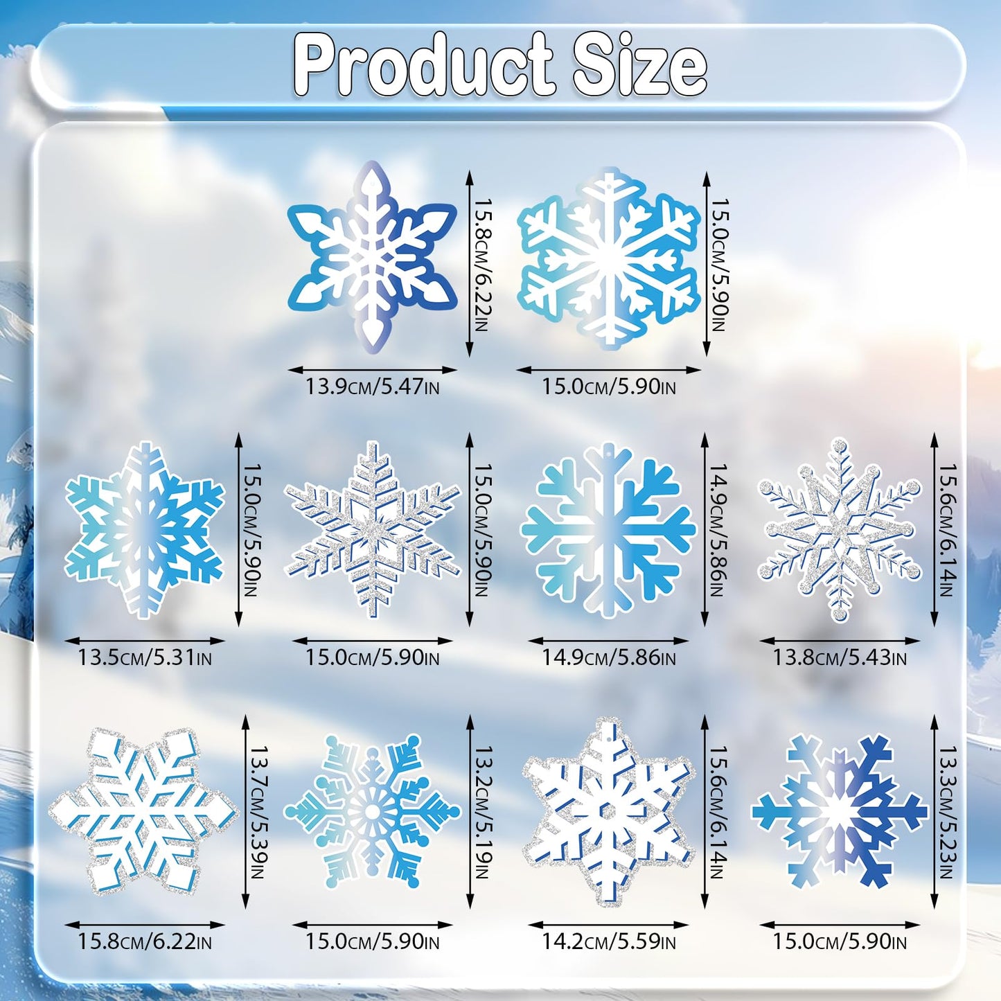40Pcs Winter Snowflake Hanging Swirl Decorations, Frozen Snowflake Ceiling Hanging Decorations for Winter Wonderland Christmas Frozen Party Supplies