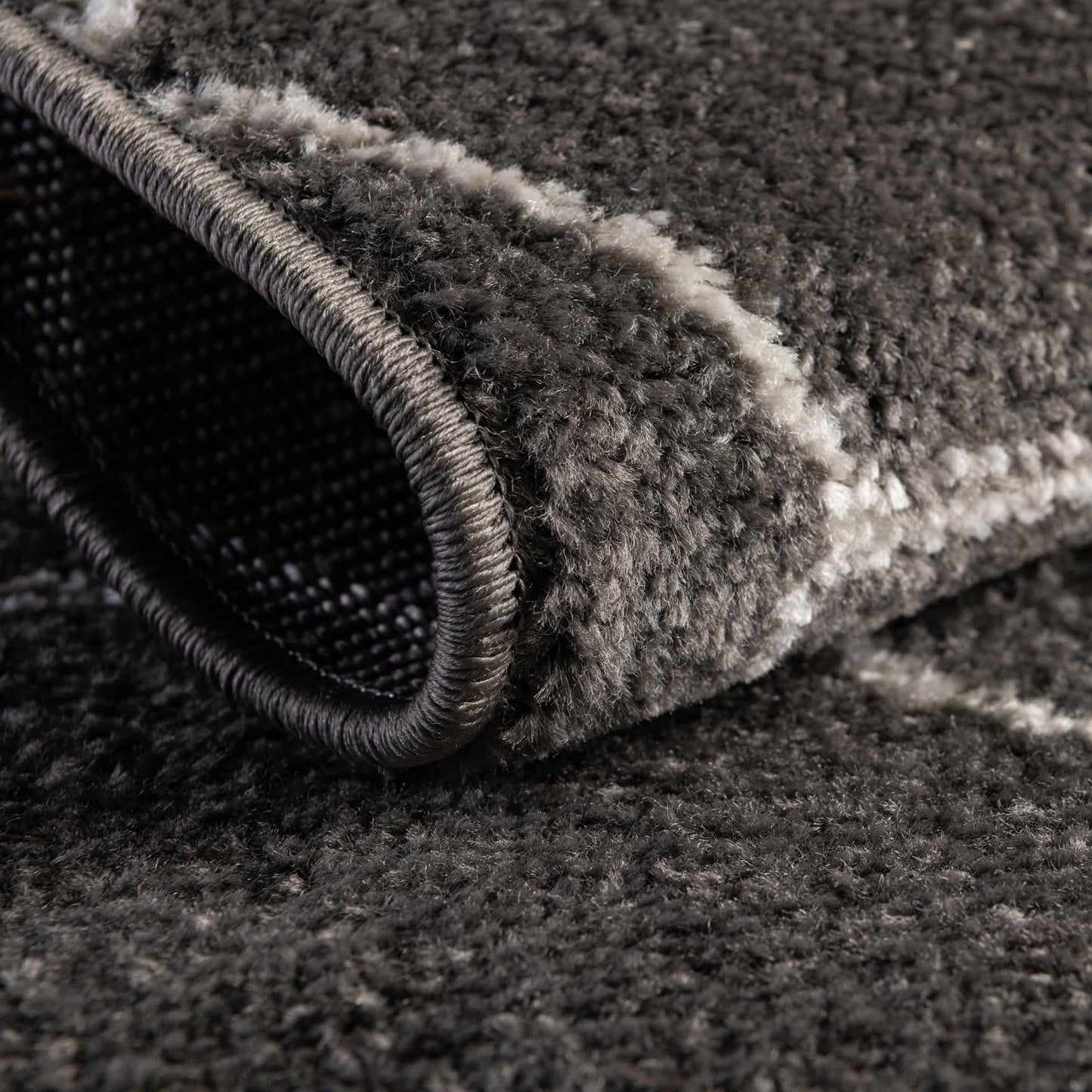 Unique Loom Trellis Frieze Collection Area Rug - Geometric (3' x 5' Oval, Dark Gray/ Ivory)