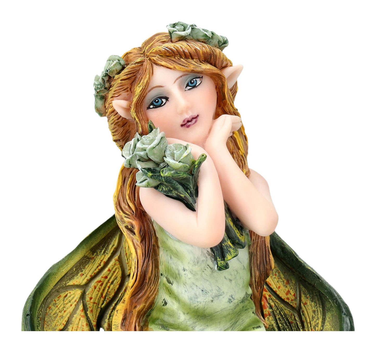 Pacific Giftware 3" Nature Fairy Figurine with Floral Accents and Leaf Wings Small Fairy Statue Perfect for Tabletop Home and Garden Decor