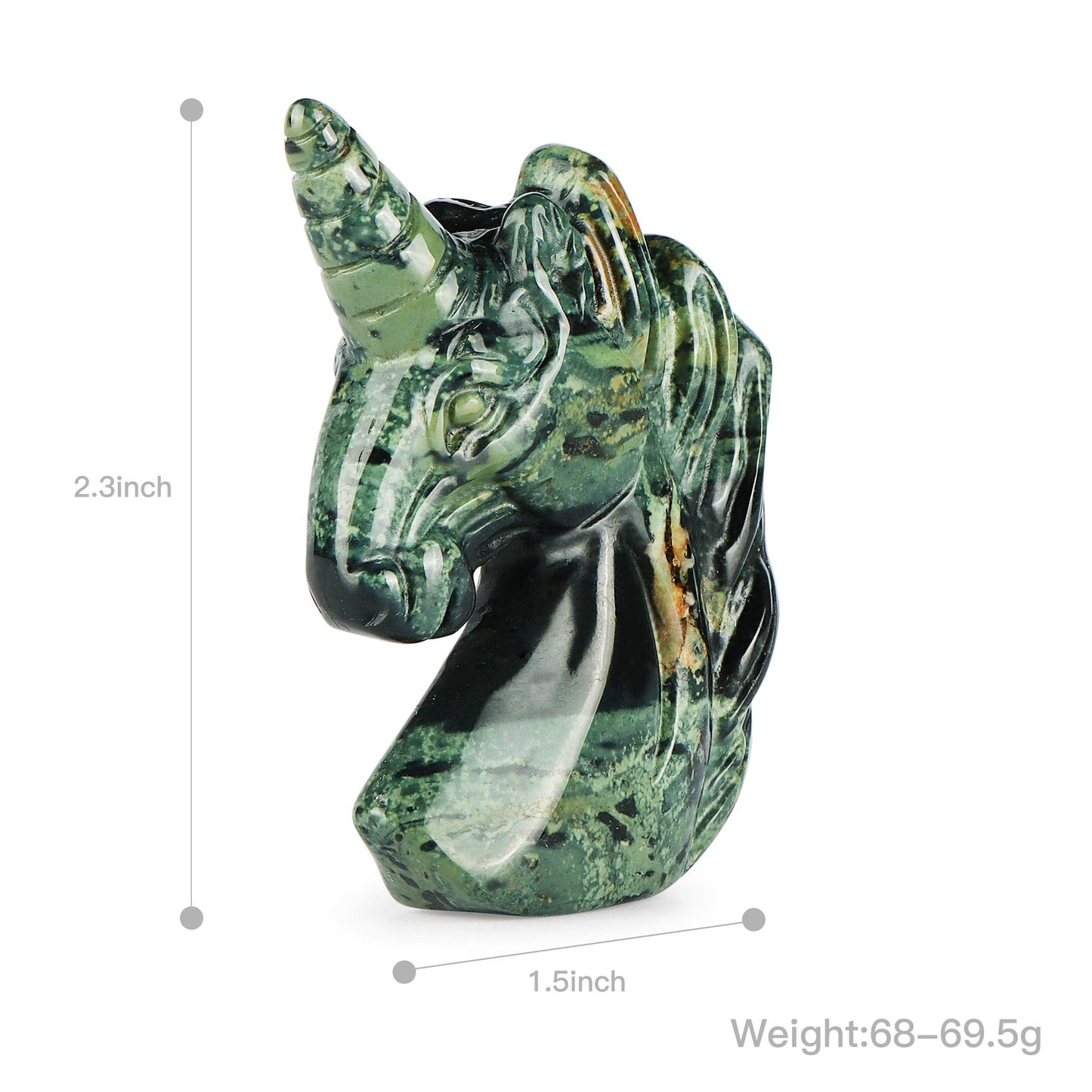 Artistone 3" Crystal Unicorn Figurines Statue,Hand Carved Kambaba Jasper Gemstone Magical Unicorn Healing Stones Collectibles Christmas Ornaments