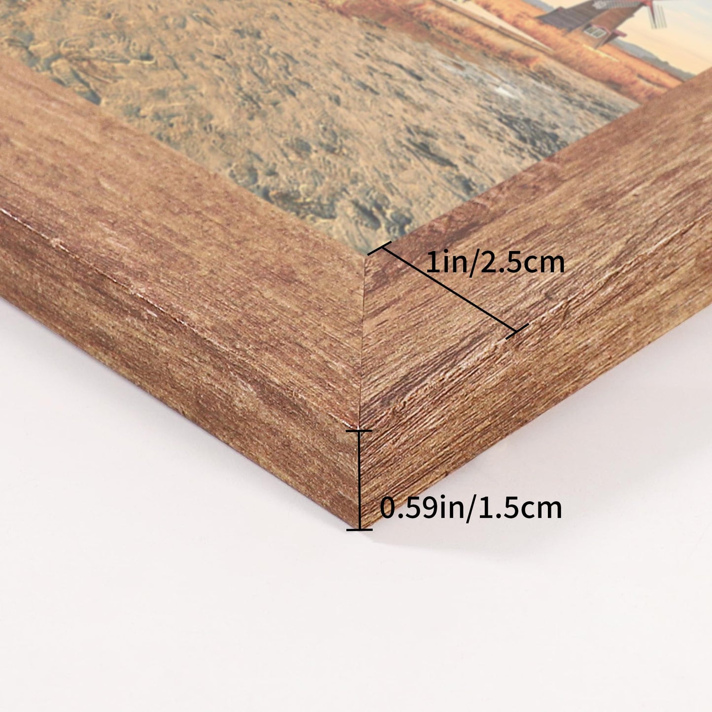 ccdcc 4x4 Collage Picture Frames Set of 2, Rustic Wooden Real Glass Vertical Hanging 3 Opening 4 by 4 Photo Frame, Rustic Brown