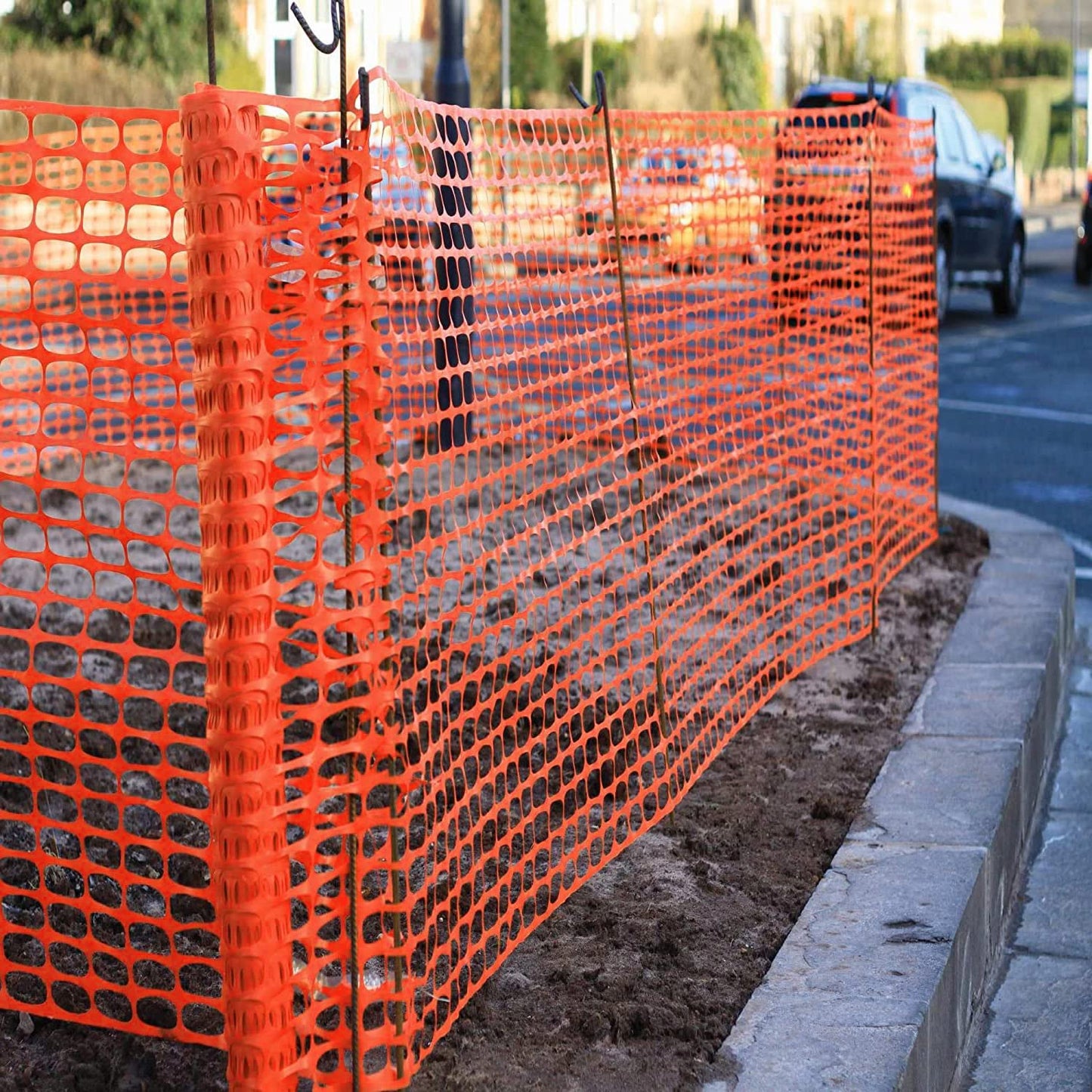 Electriduct Plastic Construction Fencing 250 Feet Orange Netting Barrier Safety Mesh Snow Fence Roll