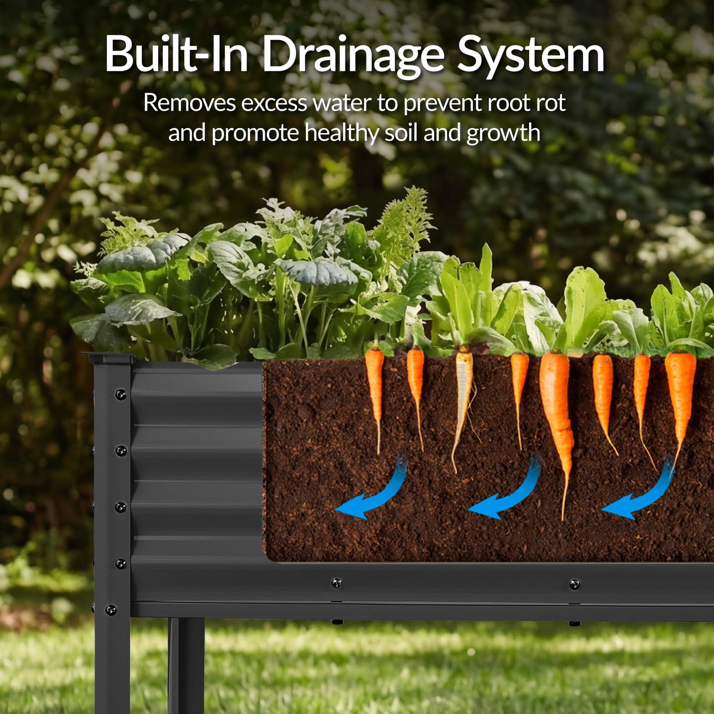 Best Choice Products 72x24x30in Non Toxic Galvanized Raised Garden Bed, Metal Elevated Planter Box, Vegetable Garden, 100% Non Toxic Materials - Charcoal