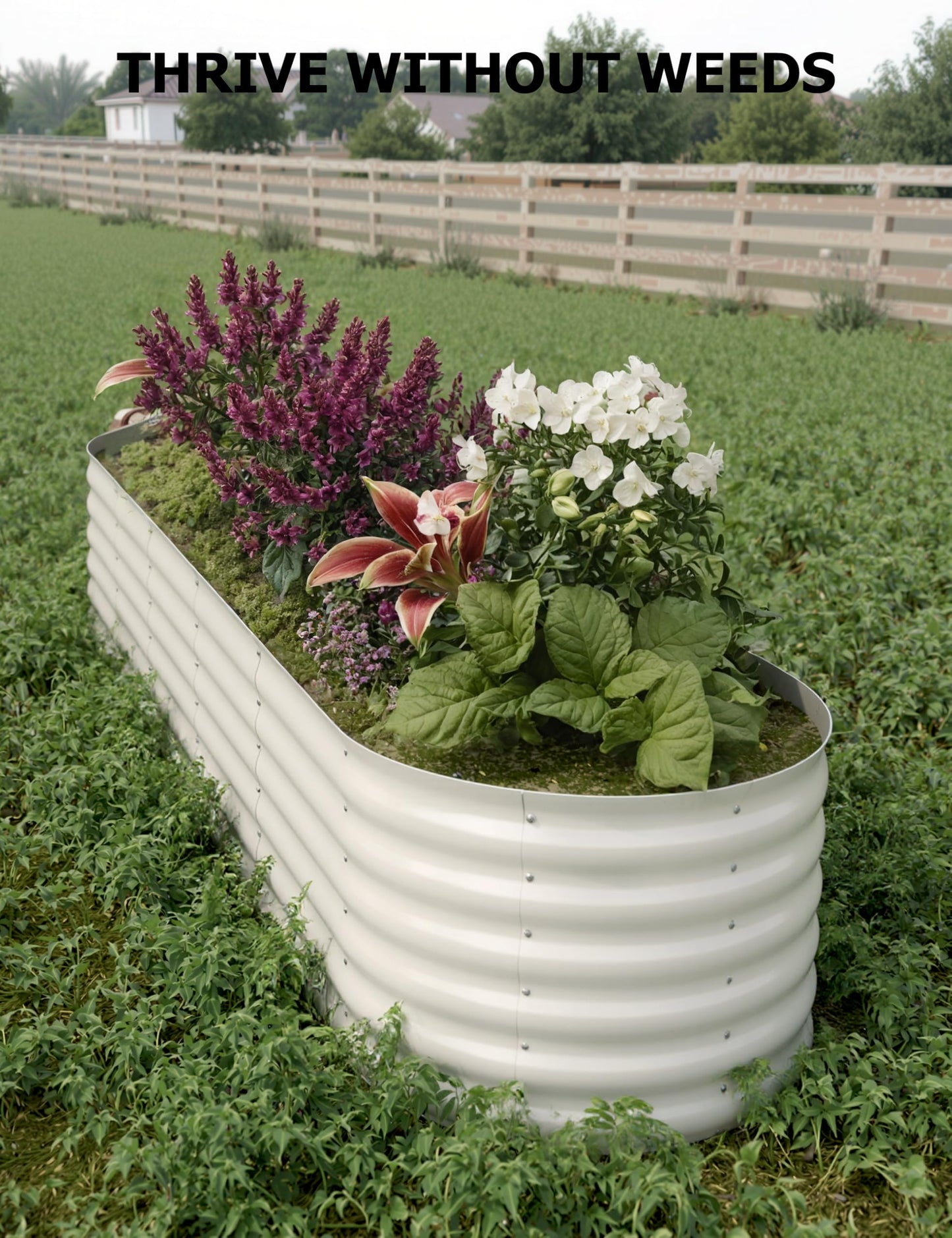 GarveeLife 8x2x1.5 ft 2-Pack Raised Garden Bed - Galvanized Steel Outdoor Planter Box for Vegetables, Flowers & Herbs - Durable Rust-Resistant Garden Box, Easy Assembly Raised Beds for Gardening,Beige