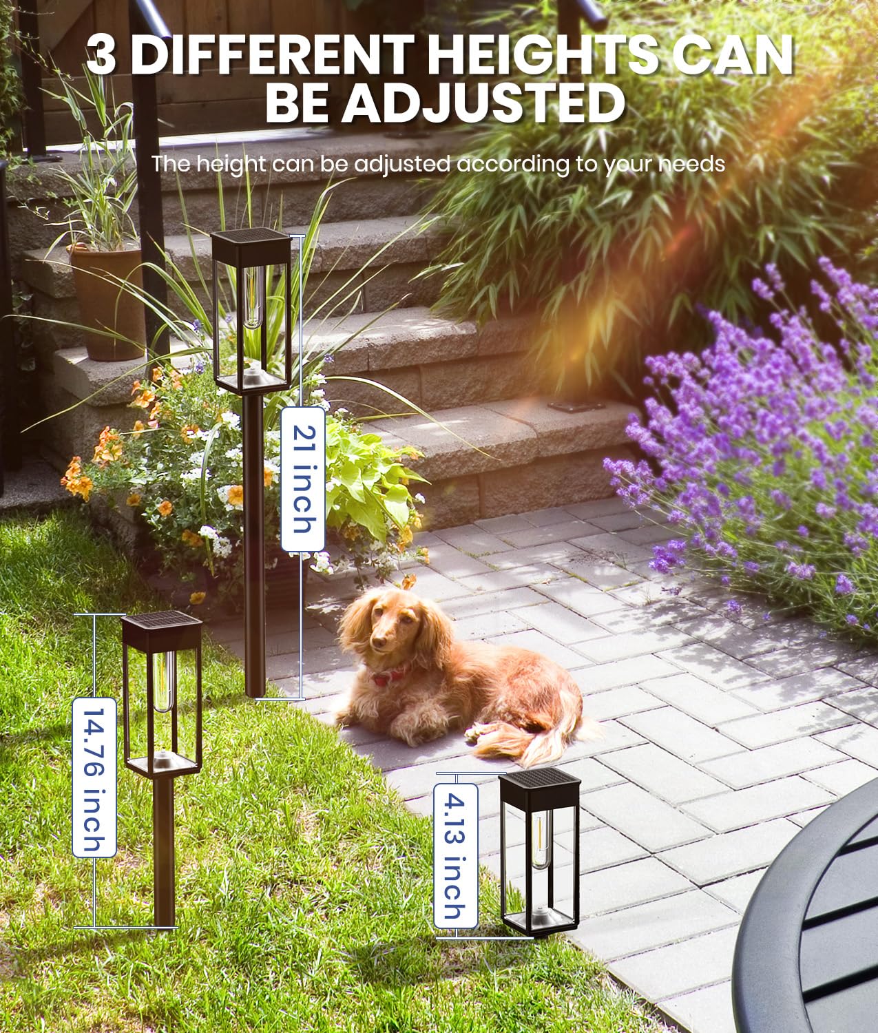 NEWMESSI 8 Pack Bright Solar Pathway Lights Outdoor,IP65 Waterproof Auto On/Off Solar Garden Light Path Lights Solar Powered for Outside Yard Path Lawn Walkway Driveway Landscape Lighting Patio Decor