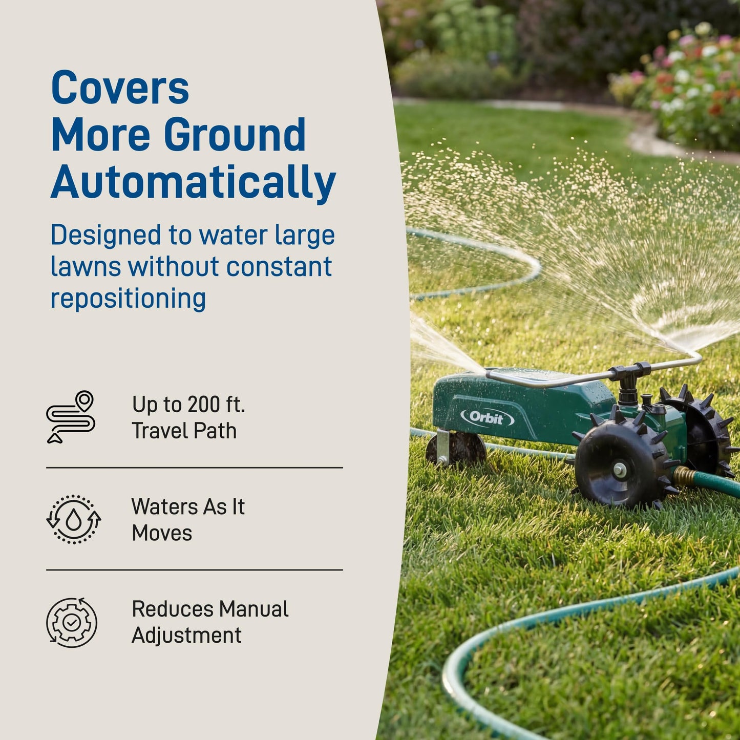 Orbit 58322 Traveling Tractor Water Sprinkler