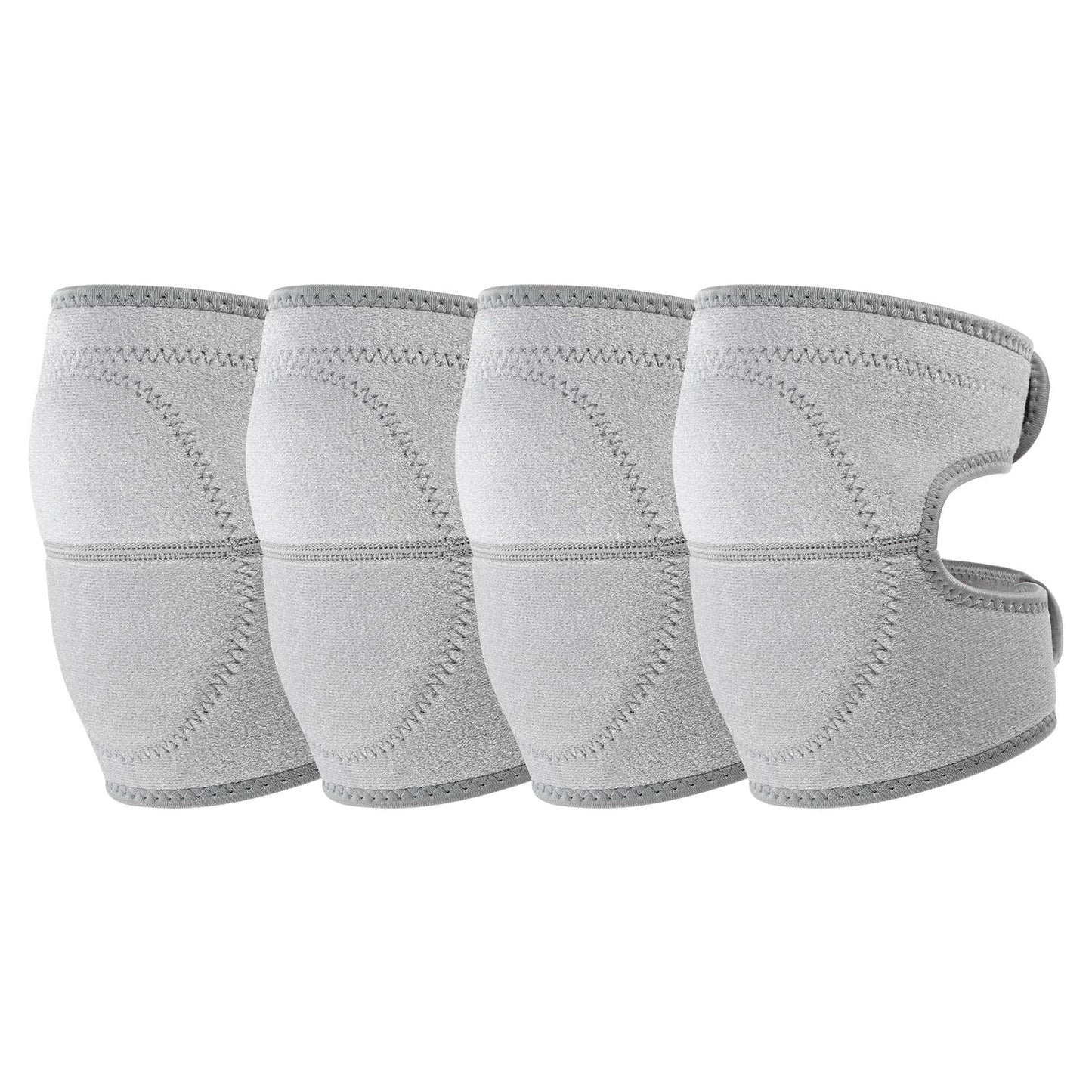 M METERXITY 4-Pack Gardening Knee Pads, Thick Foam Garden Knee Pads with Adjustable Straps for Garden/Construction/Flooring/Cleaning, Suitable for 16"-18" Leg Circumference Size l [Grey]