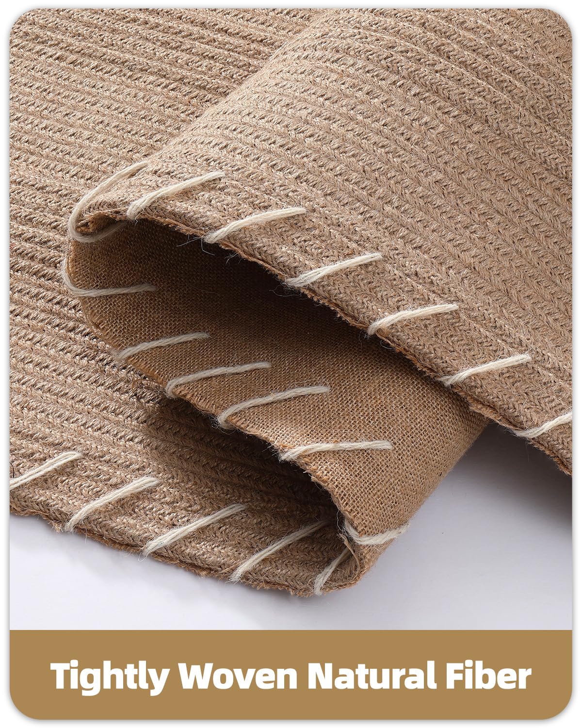 Color&Geometry Handwoven Jute Entry Rug - Natural Textured Front Door Mat 32"x48", Non-Slip Durable & Eco-Friendly Doormat for High-Traffic Entrance, Rustic Farmhouse Welcome Mat, Jute Sand