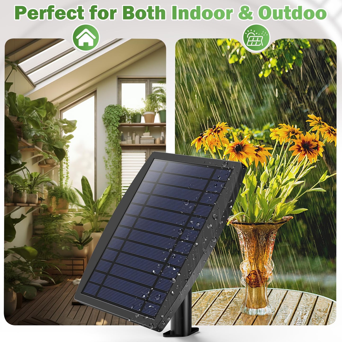 IPOW 50 Days Extra-Long Standby Time Supports 20~30 Pots 100% Anti-Siphoning Solar Irrigation System Automatic Watering System for Balcony, Indoor & Outdoor Plants, Garden, and Potted Plants
