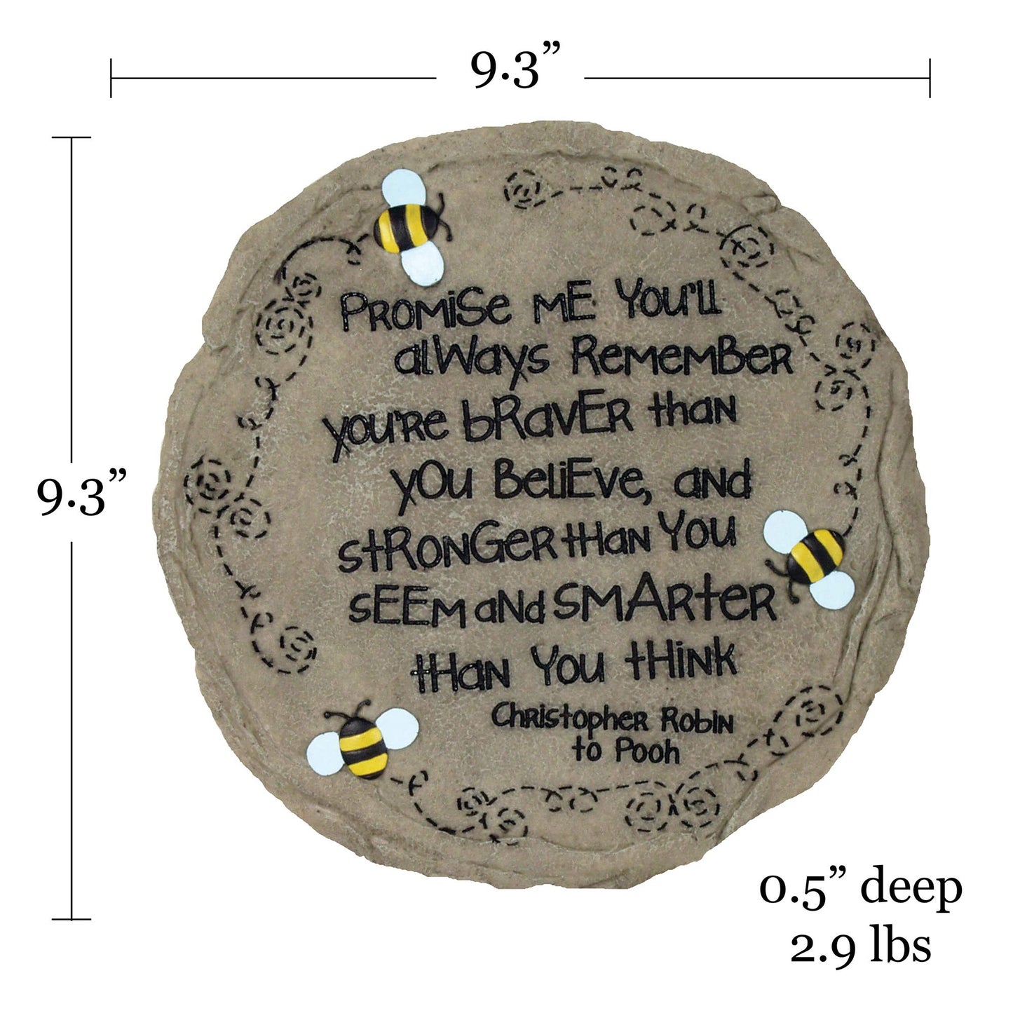 Spoontiques - Garden Décor - Promise Me Stepping Stone - Decorative Stone for Garden
