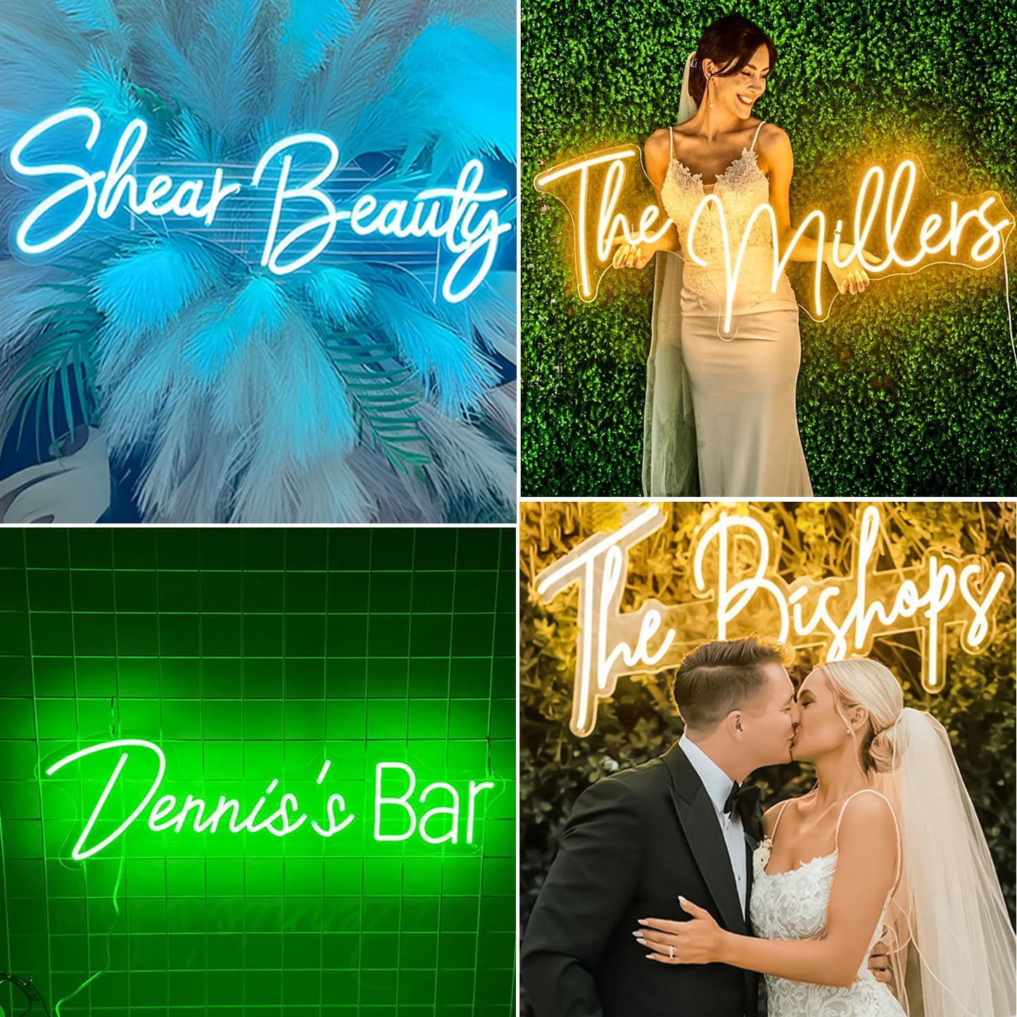 CIONAOR Custom Neon Sign, Custom LED Neon Sign Customizable for Wedding Bar Salon Beauty Business Light Up Name Sign, Personalized Neon Light Suitable for Events Birthday Gifts Decorations