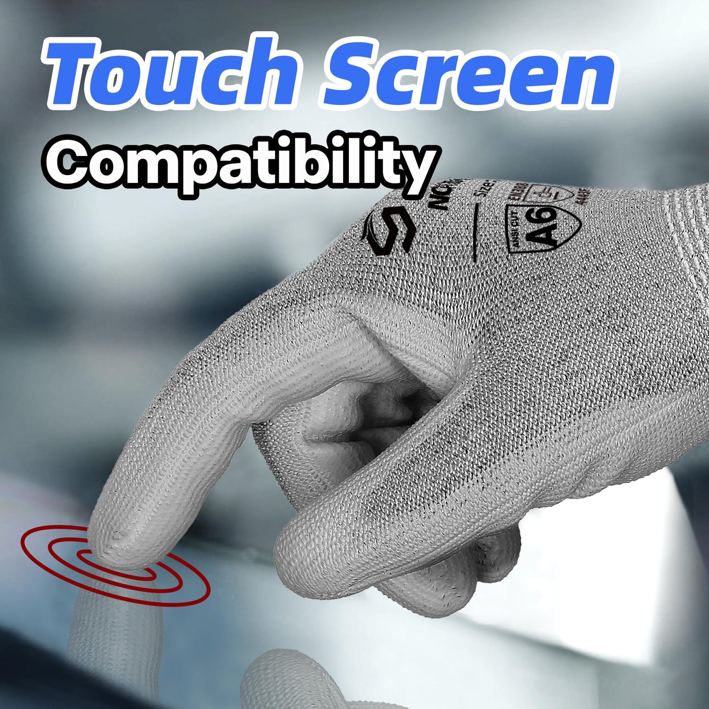 Schwer 6 Pairs Cut Resistant Gloves ANSI A6/A7 (Send Randomly) CR7120 Cut Proof Work Gloves, Touchscreen, for Men and Women Used for Woodworking, Glass Cutting, Construction, Cargo Handling, M