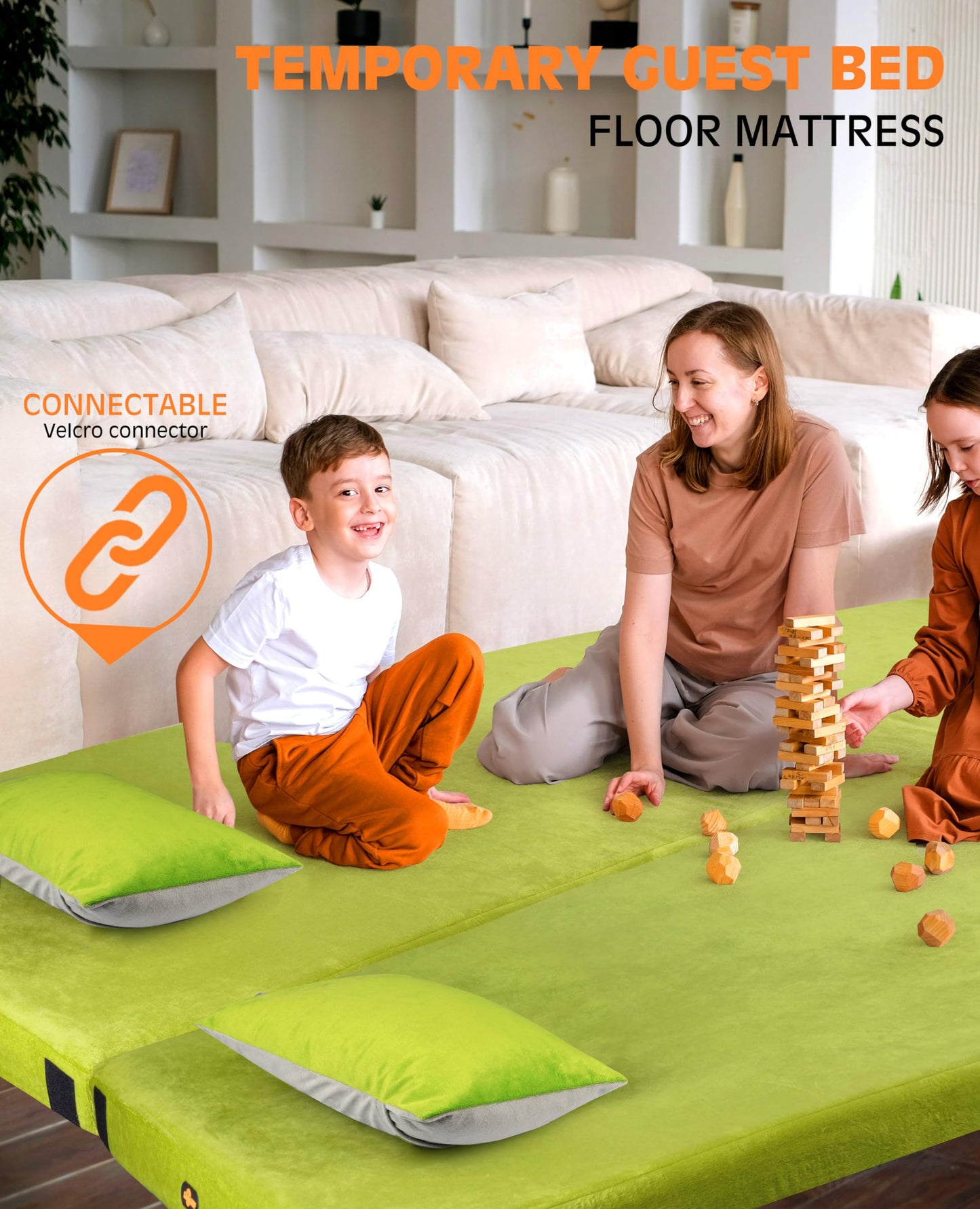 GAIALOOP 4 INCH Thick Memory Foam Camping Mattress, Roll Up Floor Sleeping Mat Camp Cot Mattress Pad Travel Camping Couch Bed for Guest Adults Side Sleepers [Single:75 * 30 * 4"]