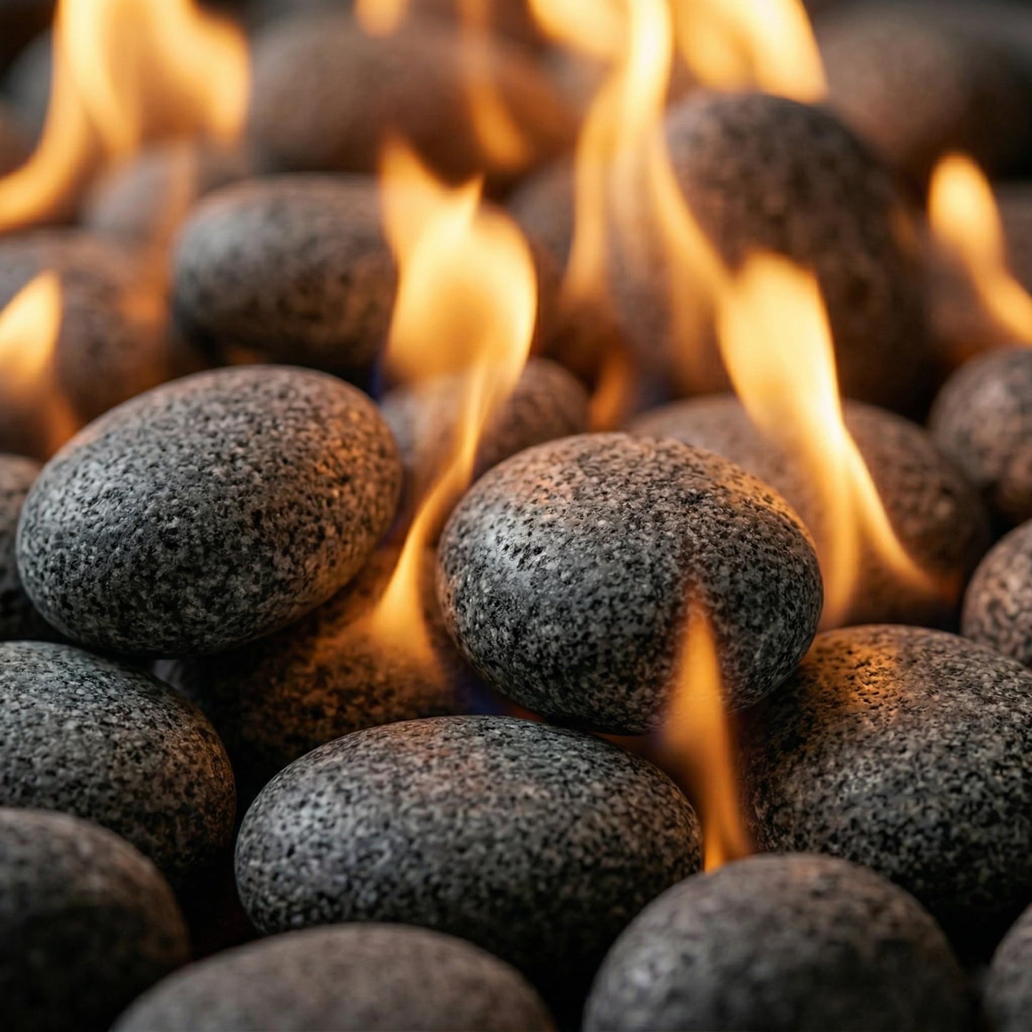 Midwest Hearth Natural Tumbled Lava Stones for Gas Fire Pit and Fireplace | Extra Large (3"–5") | Smooth Round Volcanic Rock | 10 Lbs