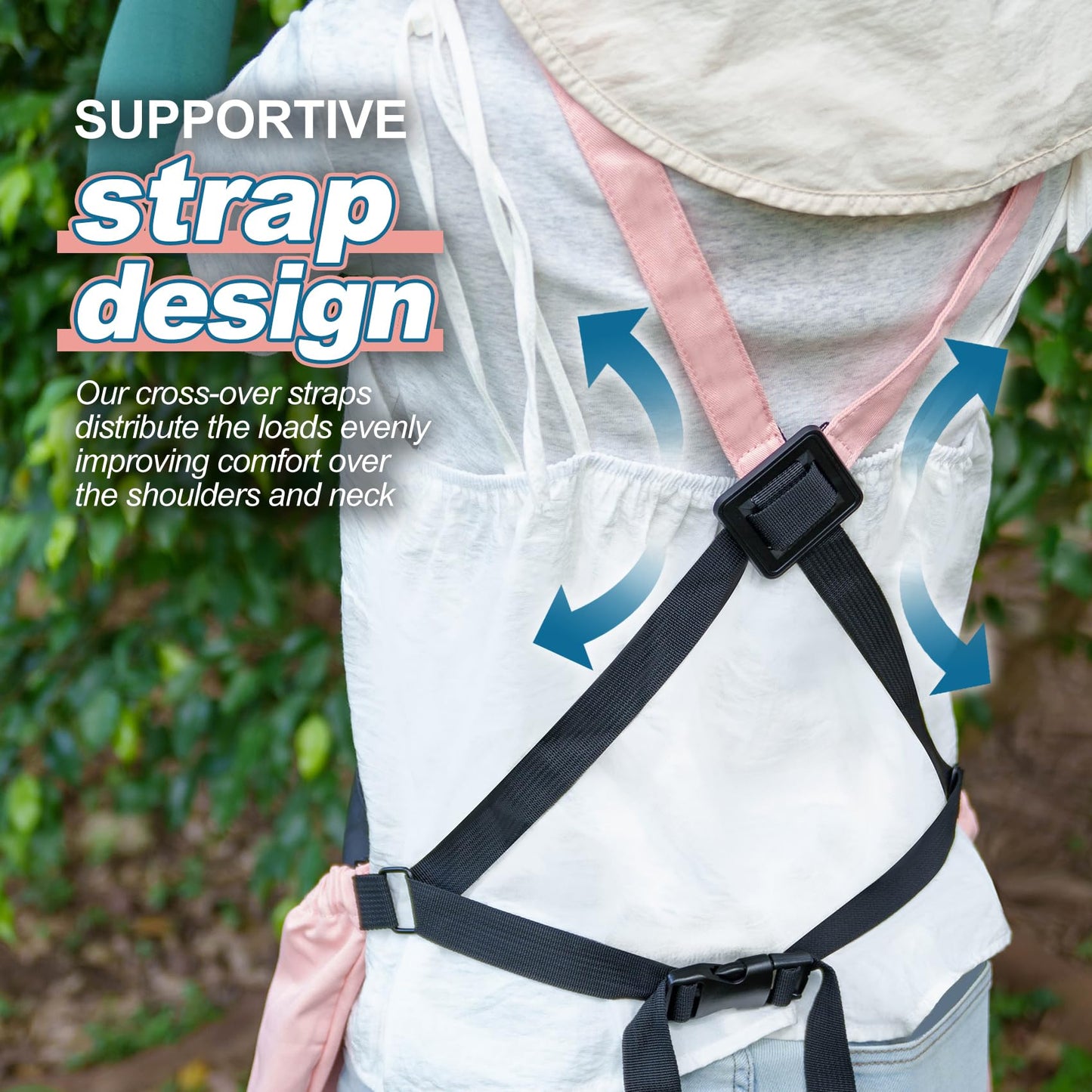 Berry&Bird Harvest Apron, Canvas Gardening Apron with Pockets and Harvesting Pouch Waterproof Harvesting Apron (Pink)