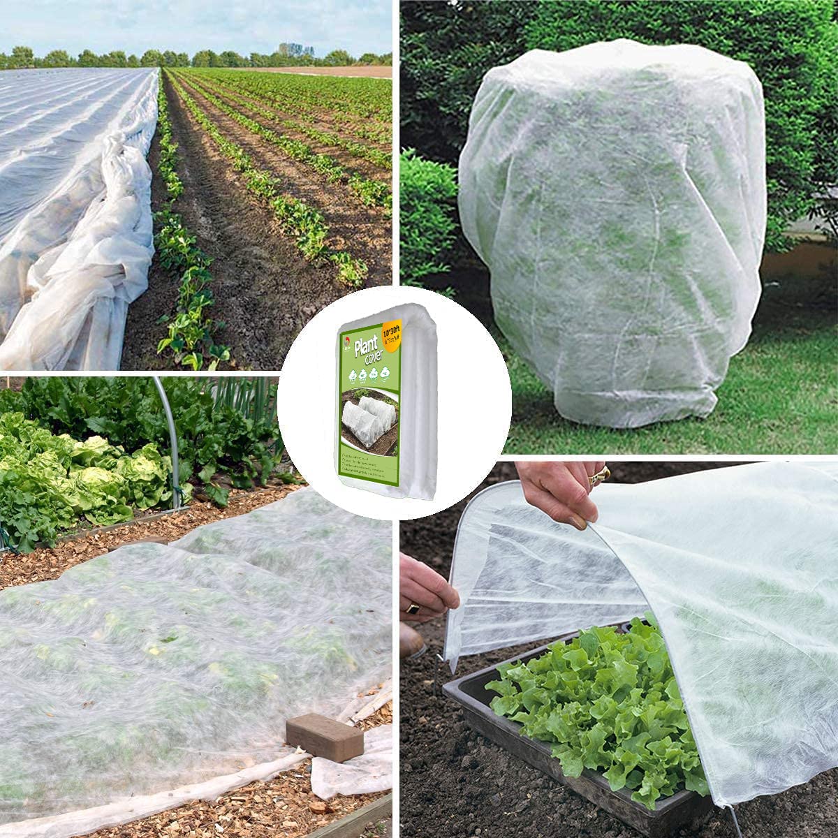 Plant Covers Freeze Protection, 10ft x 30ft 1.0oz/yd² Reusable Floating Row Cover, Frost Cloth for Outdoor Plants, Breathable Frost Blanket for Winter Cold Weather & Pest Protection