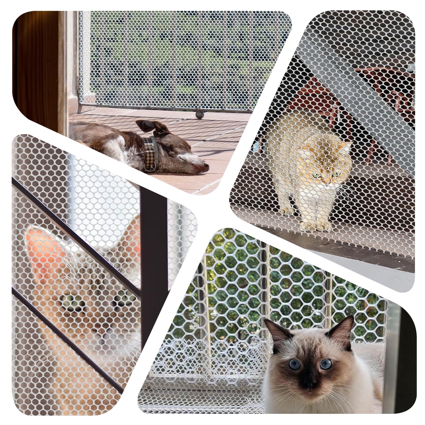 Plastic Wire Mesh Fence 16In x 20Ft, Chicken Wire Fencing for Poultry, Dogs, Rabbits, Snake Barrier, Garden Netting, Balcony Pet Barrier, Lightweight Plastic Mesh for Outdoor Use White