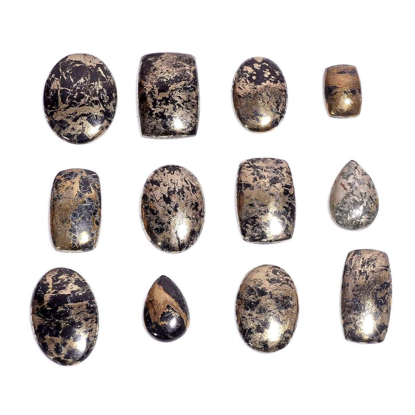 3-4 pcs Apache Gold Gemstone Wholesale Cabochons Lot, Jewelry Making Loose Gemstone, Polished Home Decor Specimen, DIY, Wire Wrapping, Reiki, Healing Crystals, Bulk Gemstone Deal 90 to 100 carats