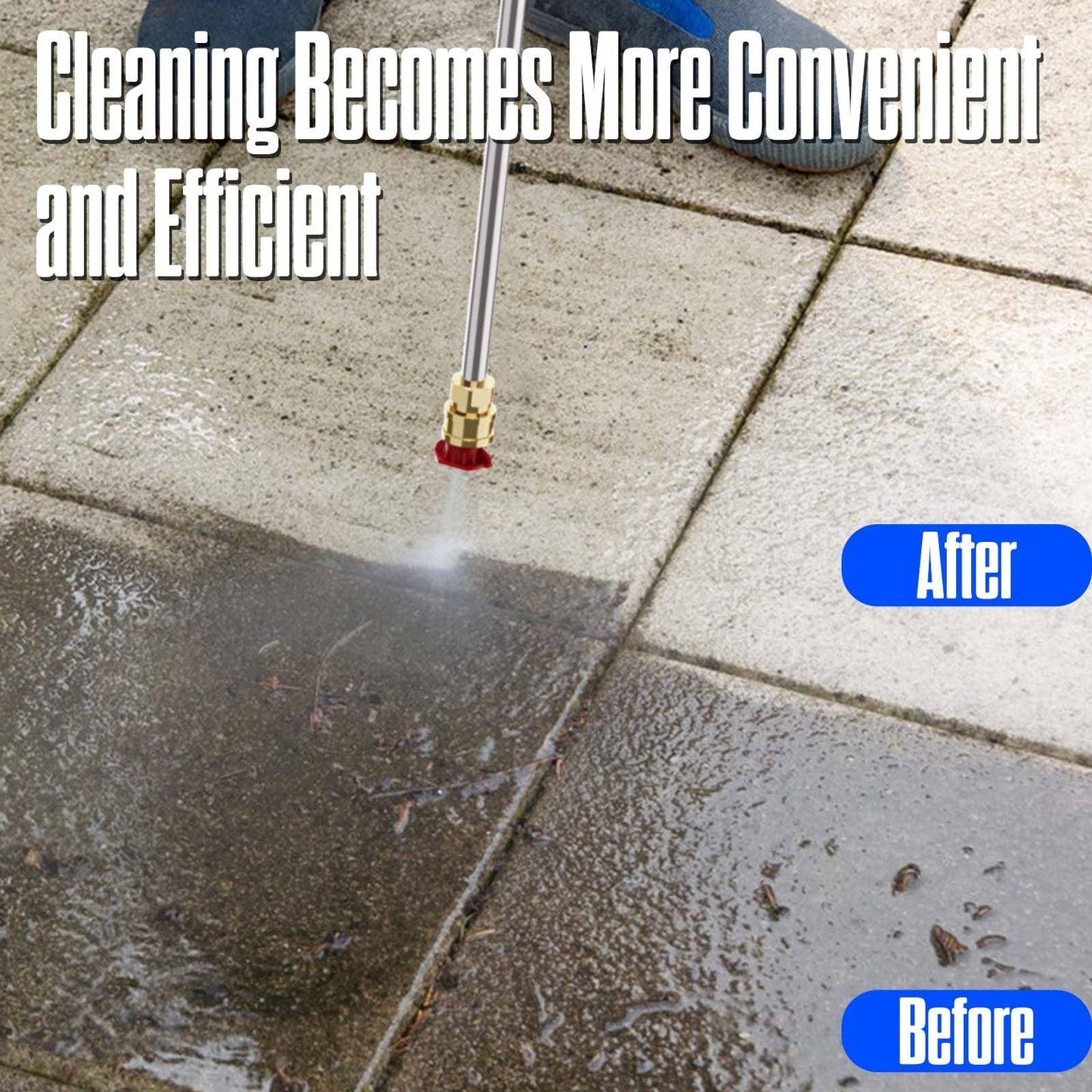 QIOMALA 4800PSI PowerWasher with 4 Quick Connect Nozzles, Foam Cannon for Car, Lane, Patio Cleaning
