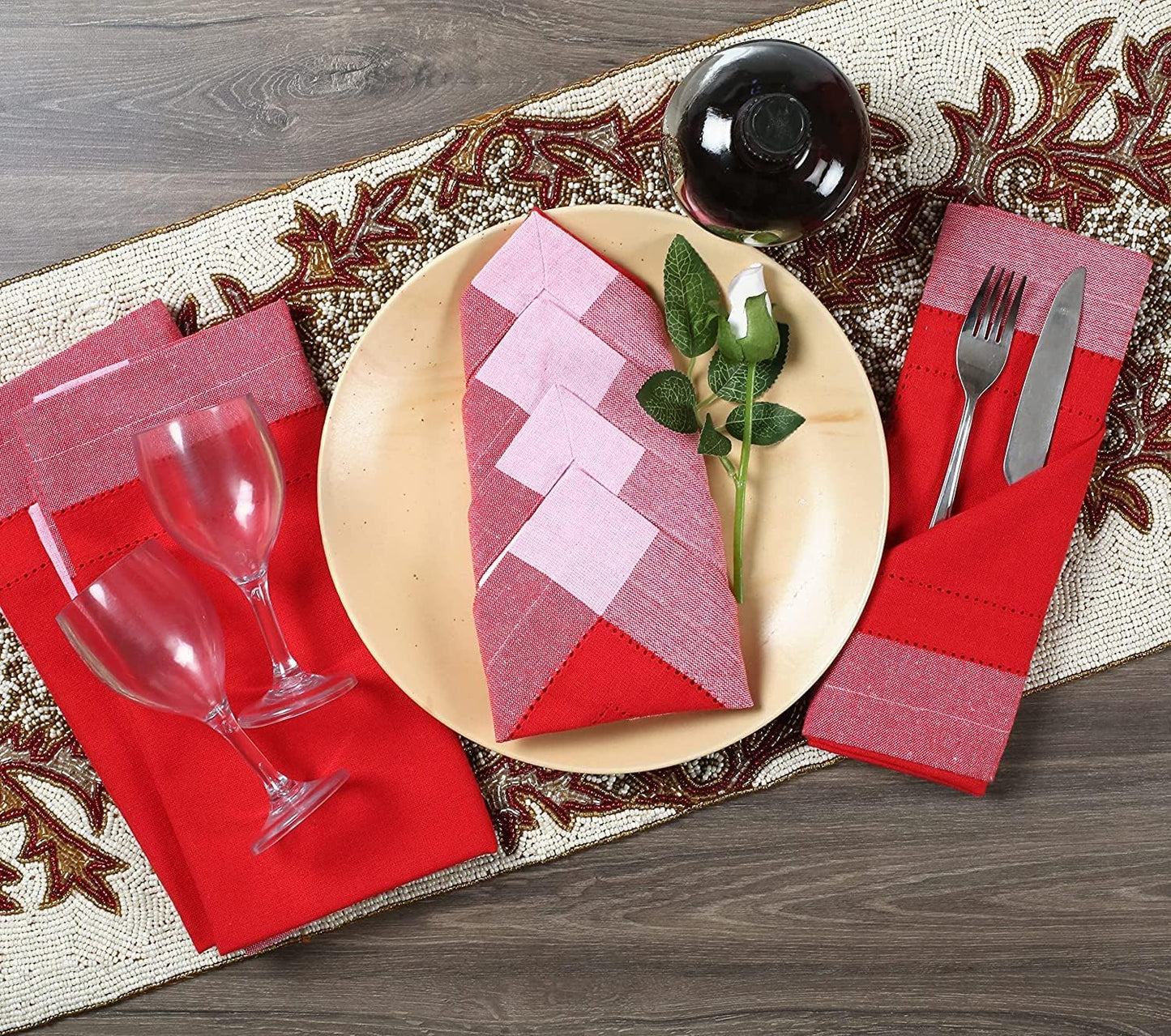 Homidate Cloth Dinner Napkins – Machine Washable Reusable Fabric Napkins for Weddings, Parties & Table Decorations