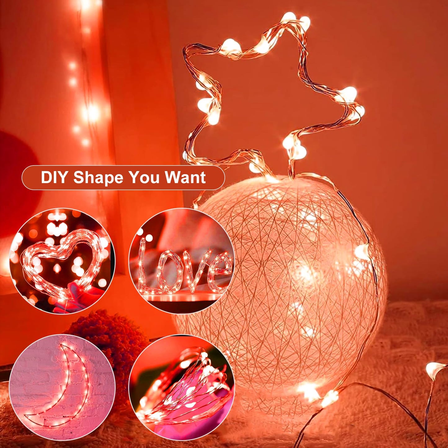 24Pack Fairy Lights Battery Operated, 7ft 20 LED 3 Modes Speed Twinkle Mini String Lights Waterproof Silver Wire Firefly Starry Lights for Mason Jars Wedding Party Christmas Decorations