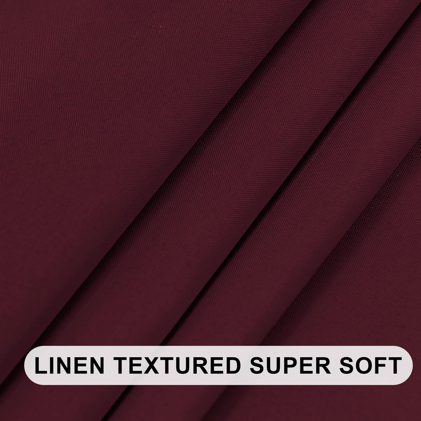 DWCN Valance Curtains for Living Room, Kitchen Valance Solid Short Topper, Rod Pocket Basement Window Curtains, 1 Panel, 42 X 12 Inch, Burgundy