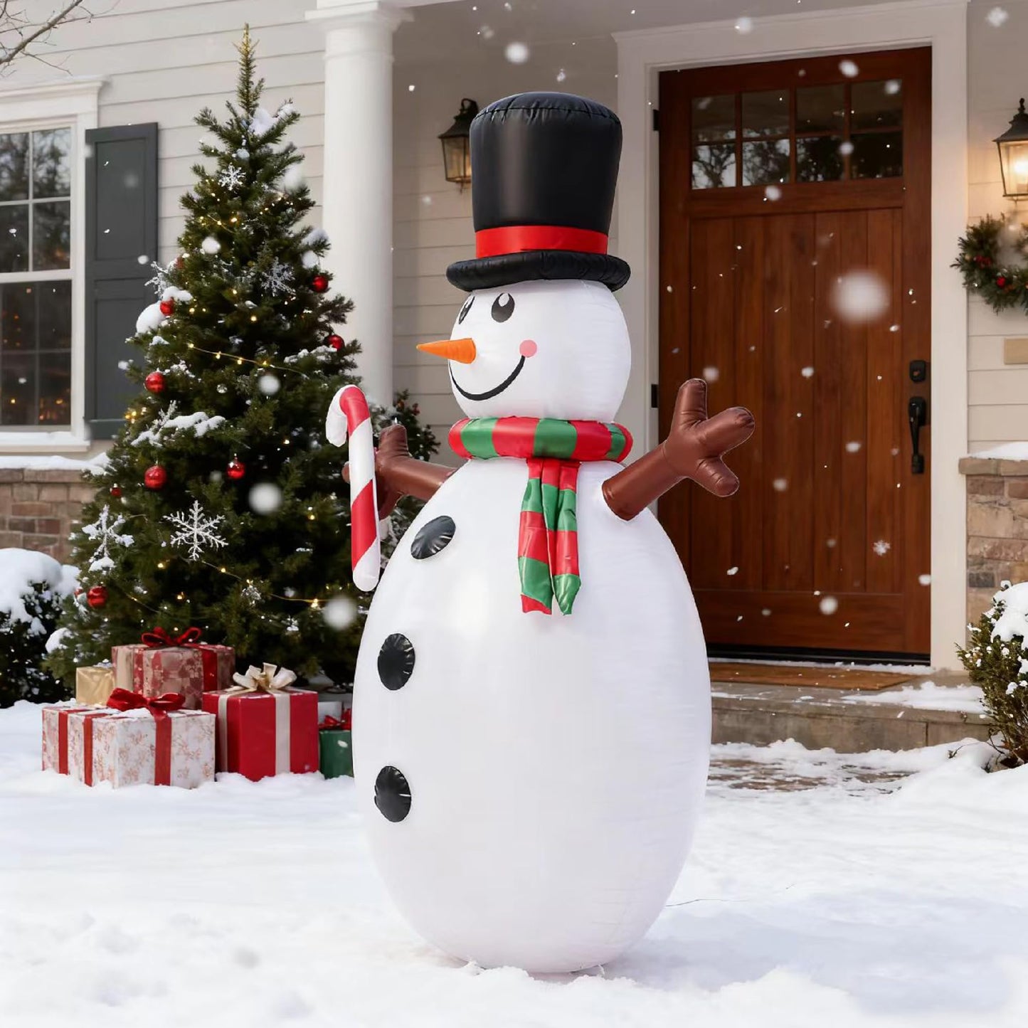 5FT Christmas Inflatables Outdoor Decoration, Snowman Inflatable Christmas Decorations Yard Decor Christmas Party Outdoor, Garden, Lawn
