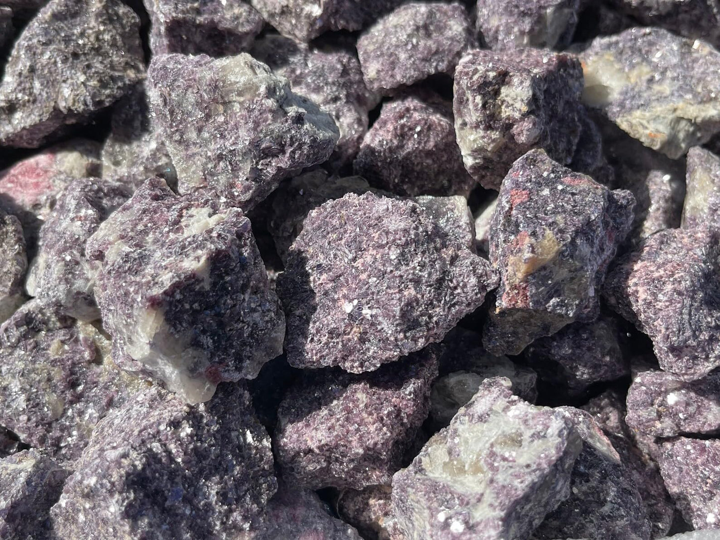 GAF TREASURES Wholesale Raw Lepidolite Crystals, Natural Lepidolite Stone, Natural Rough Lepidolite Crystals, Lepidolite Rough, Lepidolite Healing Crystals (Lepidolite, 0.5 Pound)