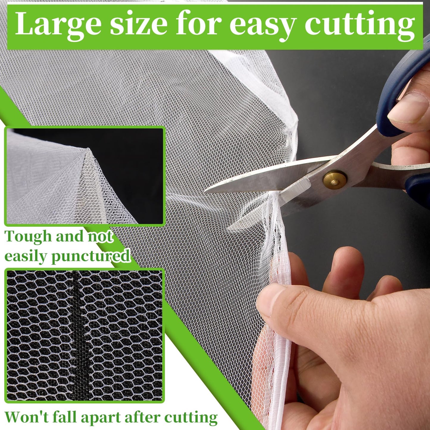39 x 10 Ft Mosquito Netting for Garden Patio, Breathable Mesh Net for Bird and Insect Protection, Plant Cover for Vegetables, Fruits and Flowers, White 3x12 m