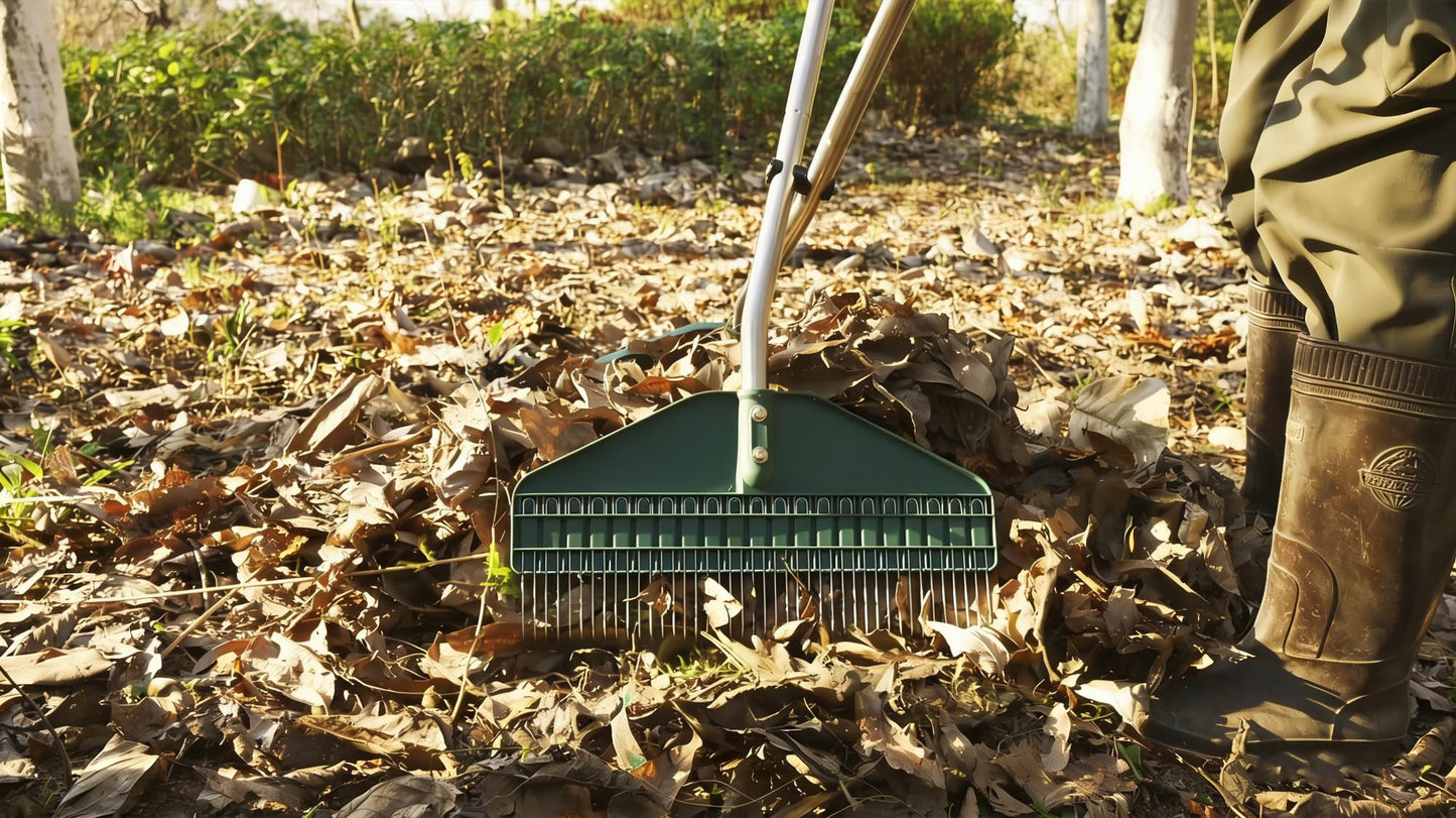 YEELOR Leaf Grabber, Yard Leaf Grabber Rake, No Need to Bend Over, Lightweight, 36.6 Inches in Length and 4 Pounds in Weight, Ideal for Picking Up Leaves, Weeds, Twigs and Other Debris