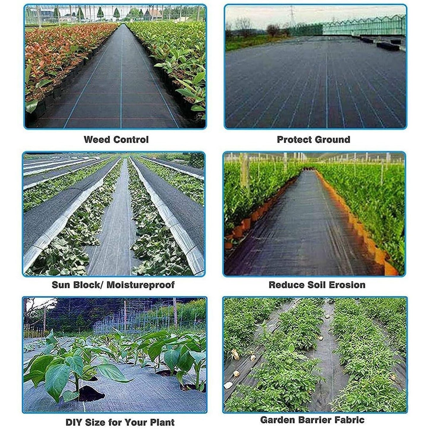 NINXANG Weed Barrier Landscape Fabric Durable Weed Block Gardening Mat Non Woven Weed Block Fabric Garden Landscaping Fabric Roll Weed Control Fabric in Rolls (4FTx100FT)